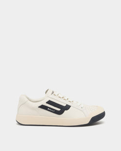 Competition Sneaker in White and Black Leather