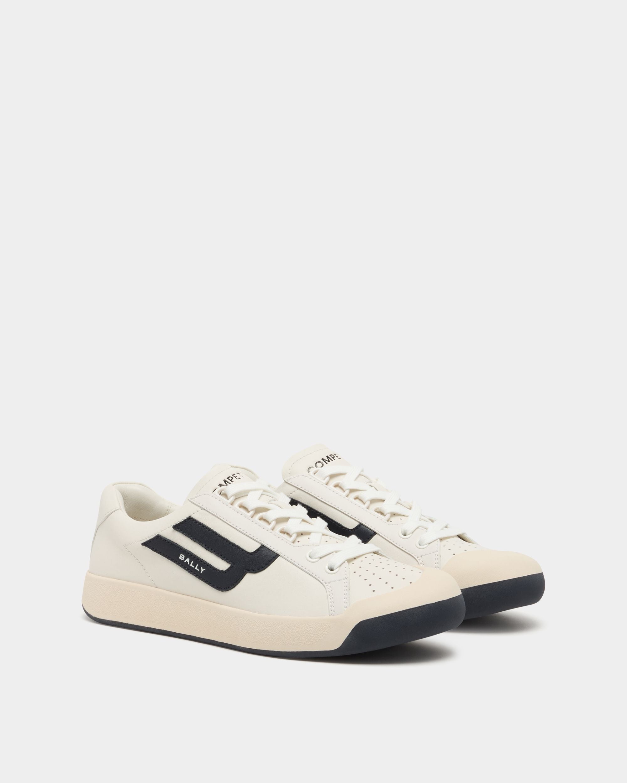 Bally Global - Competition Sneaker in White and Black Leather - White