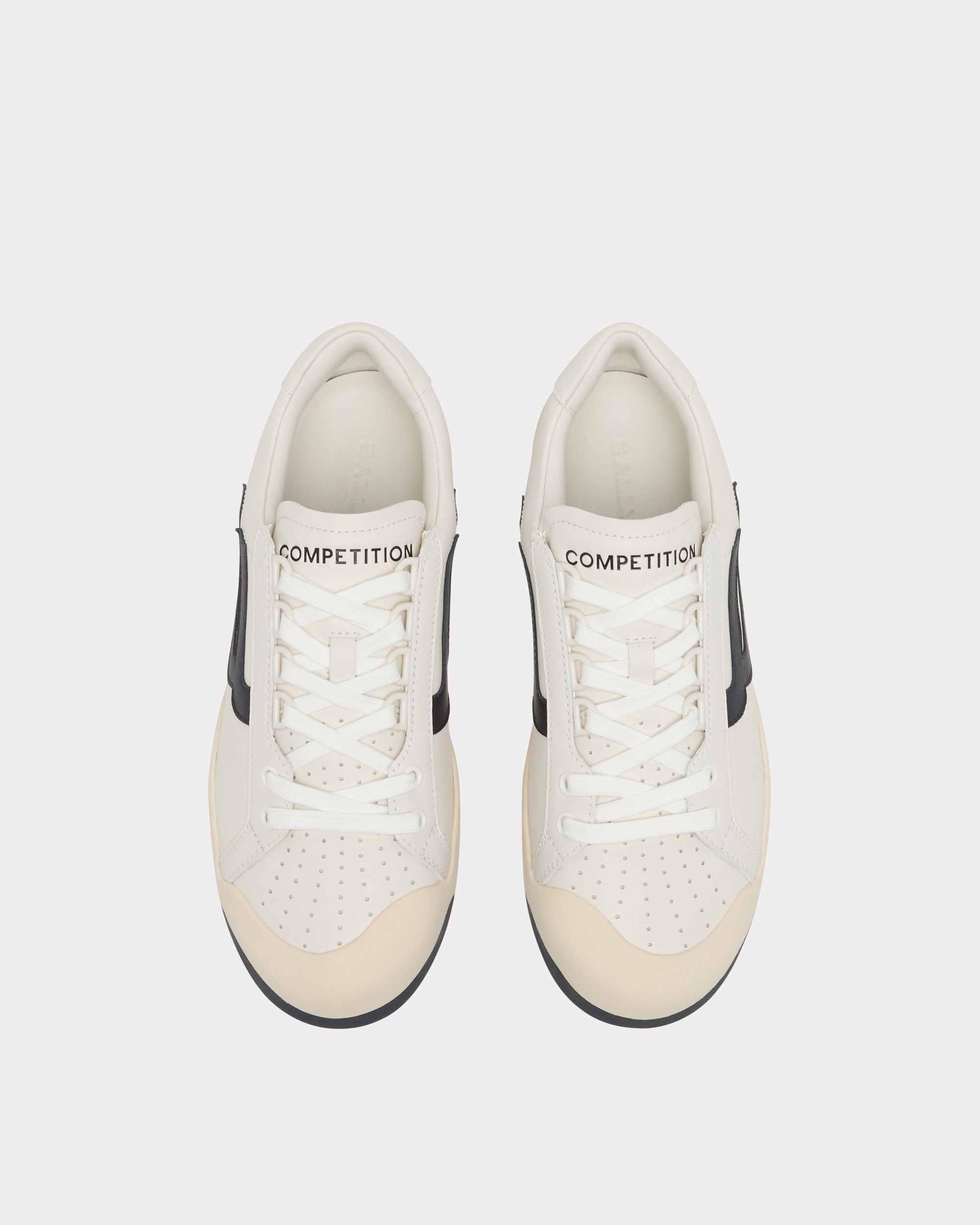 Bally Global - Competition Sneaker in White and Black Leather - White