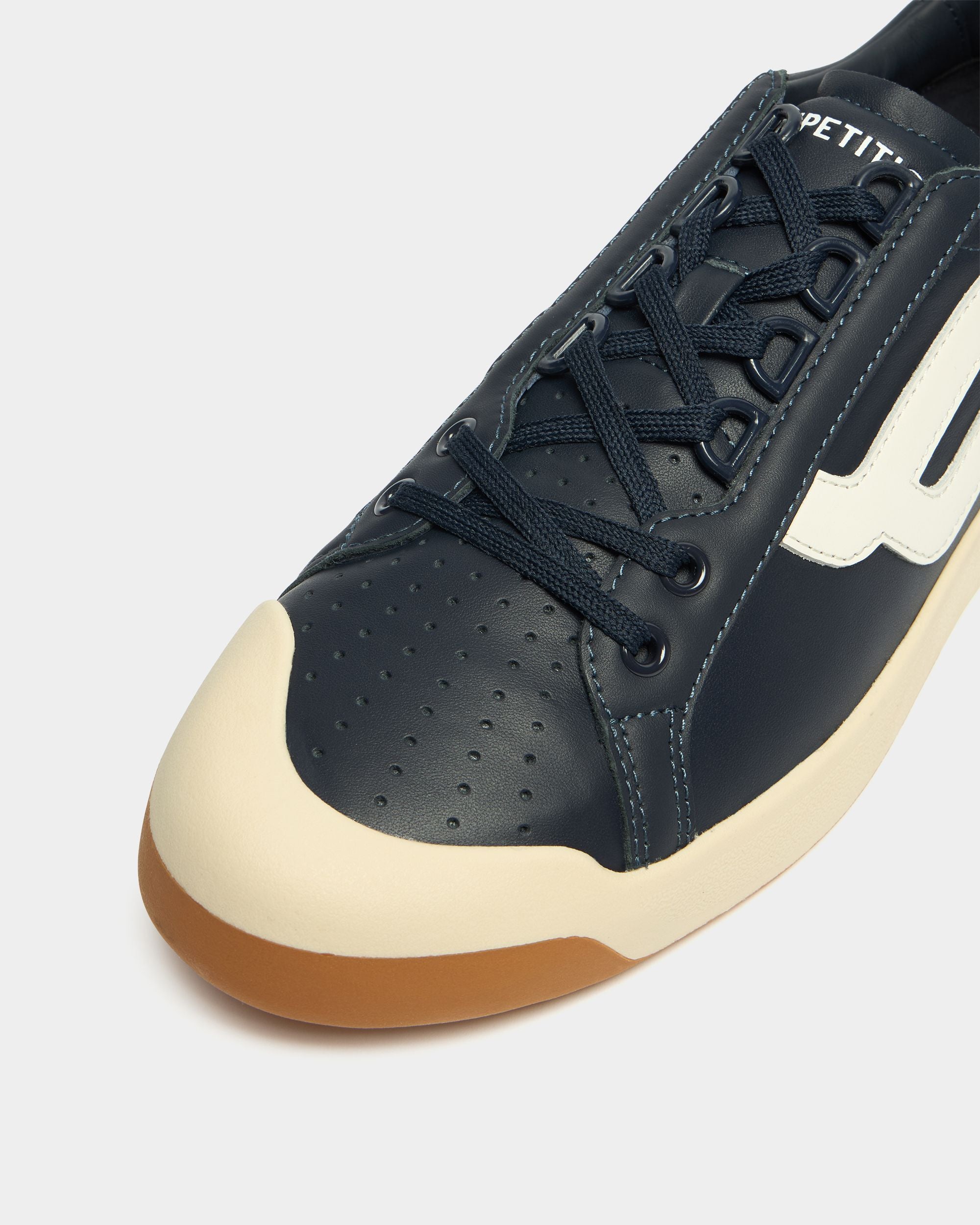 Bally Global - Competition Sneaker in Navy Blue and White Leather - Blue