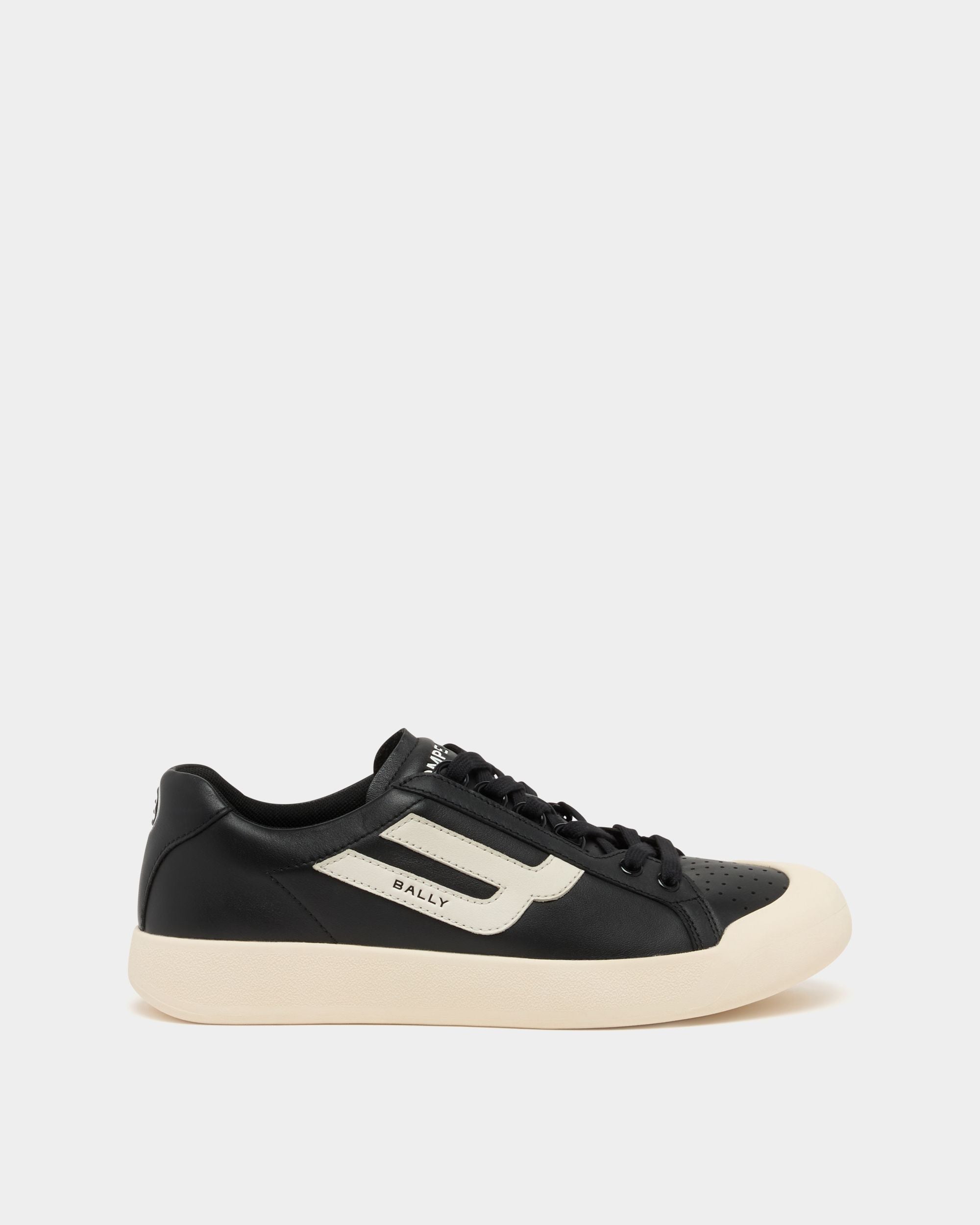 Bally Global - Competition Sneaker in Black and White Leather - Black