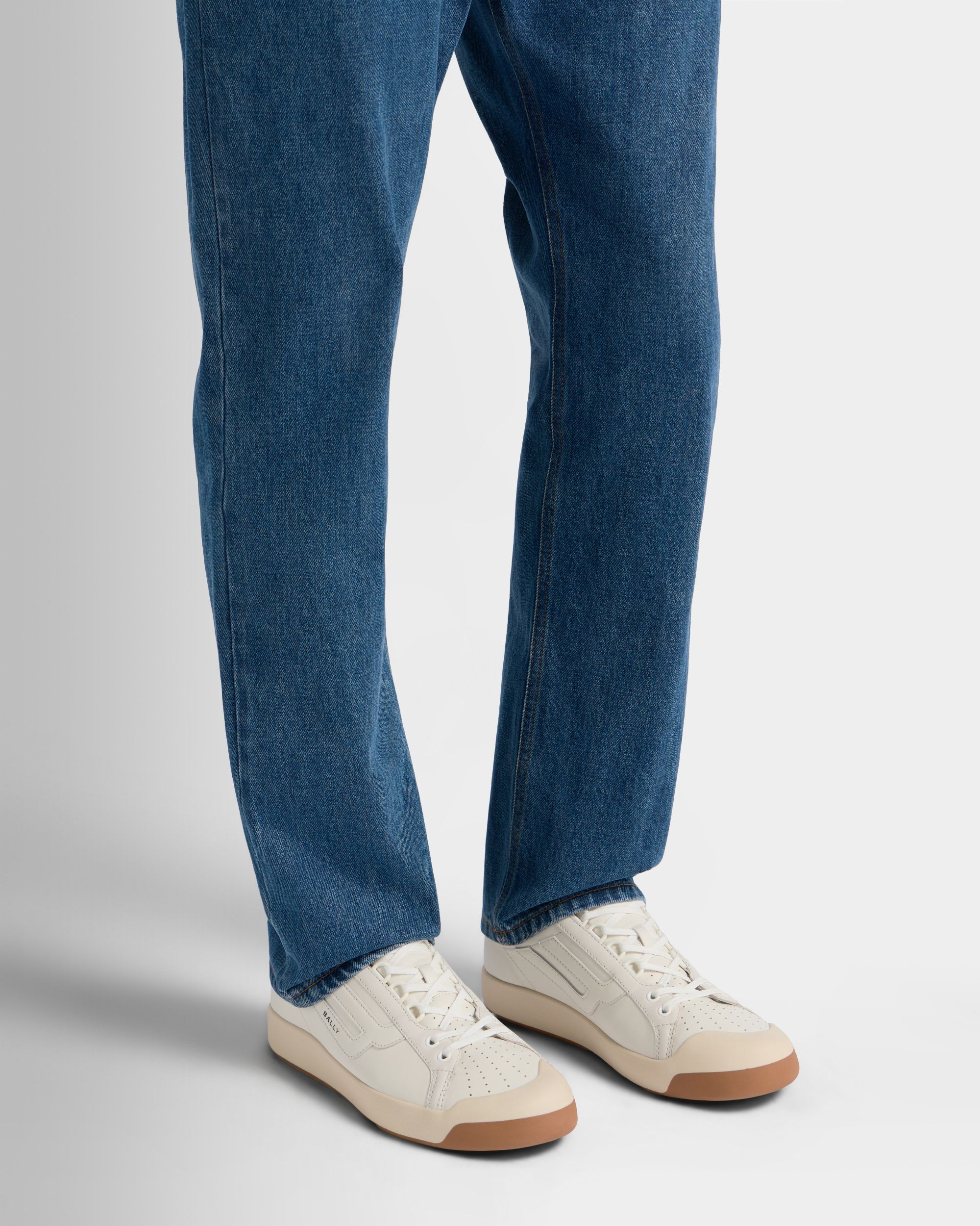 Bally Global - Competition Sneaker aus weißem Leder - White