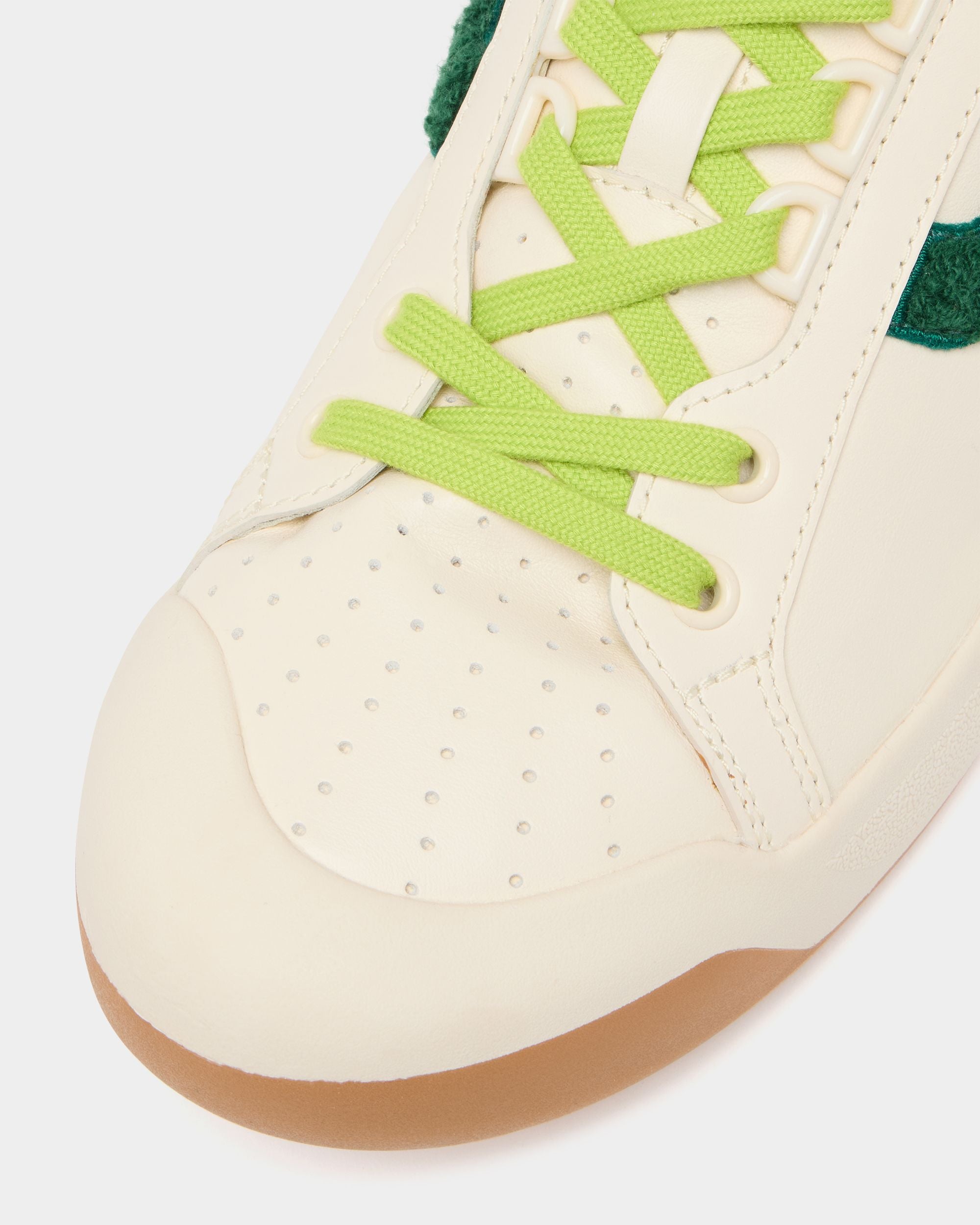 Bally Global - Tennis Collection Sneaker in White and Green Leather - Multicolor