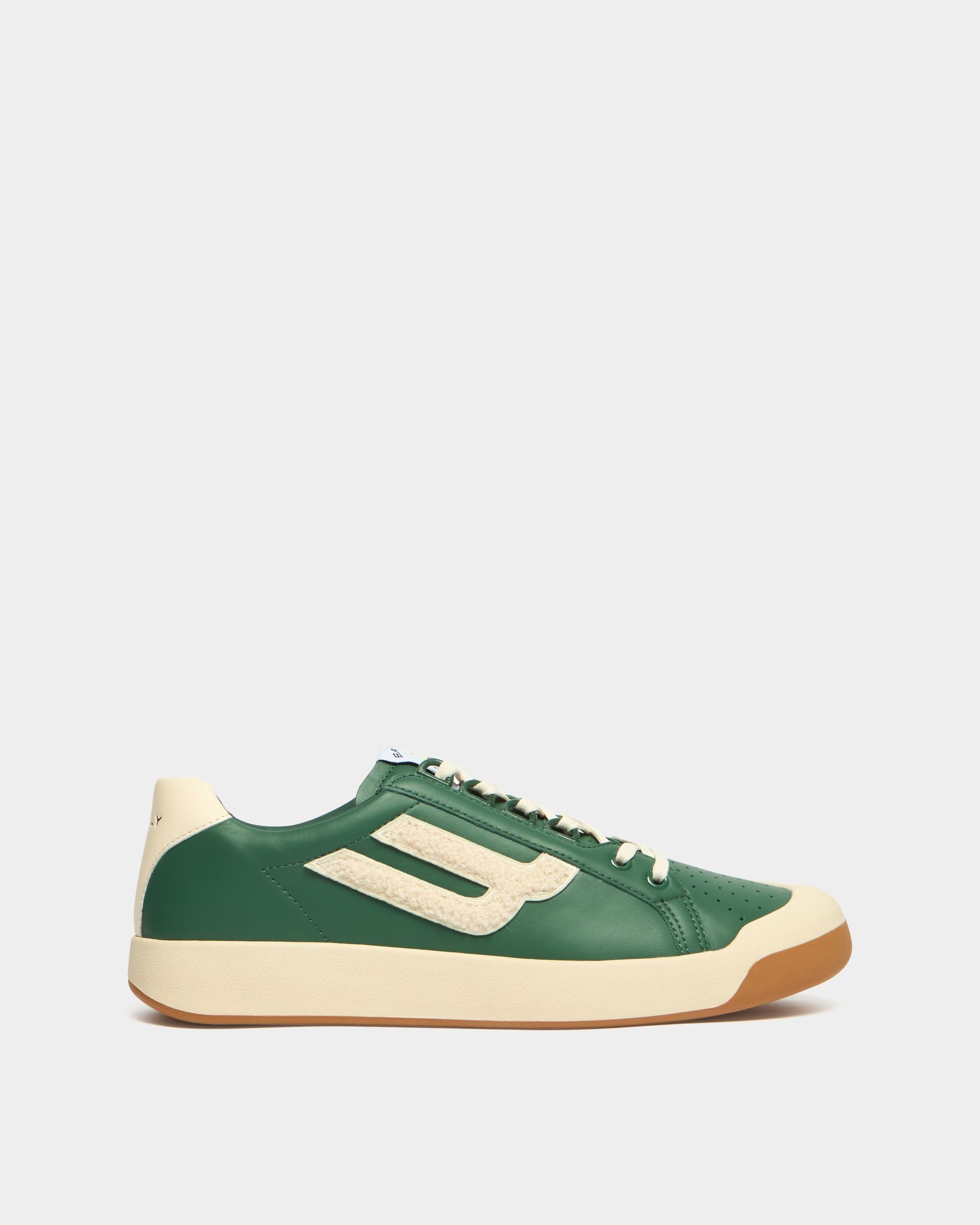 Bally Global - Sneaker aus Leder in Grün und Weiß aus der Tennis Collection - Green