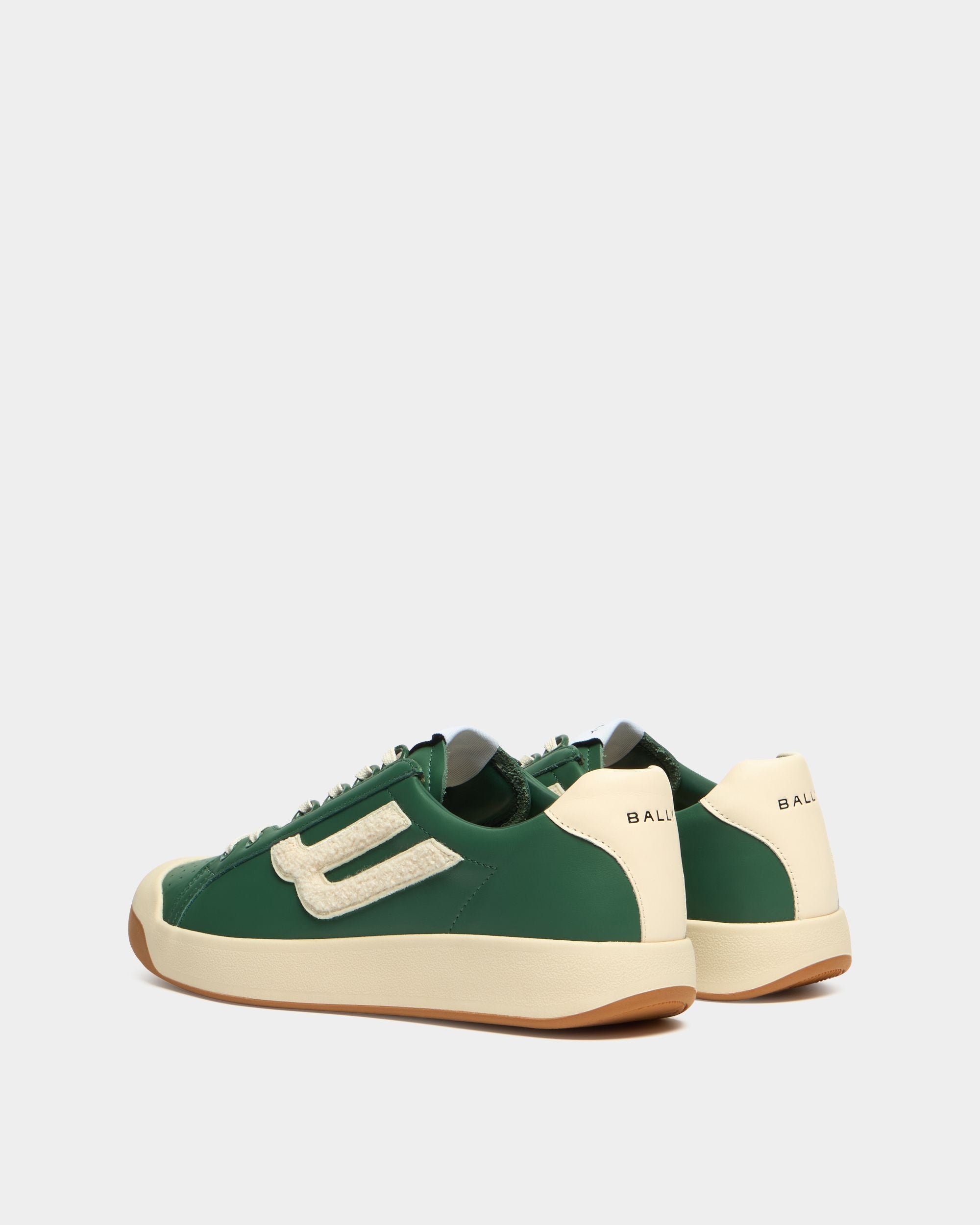 Bally Global - Sneaker aus Leder in Grün und Weiß aus der Tennis Collection - Green