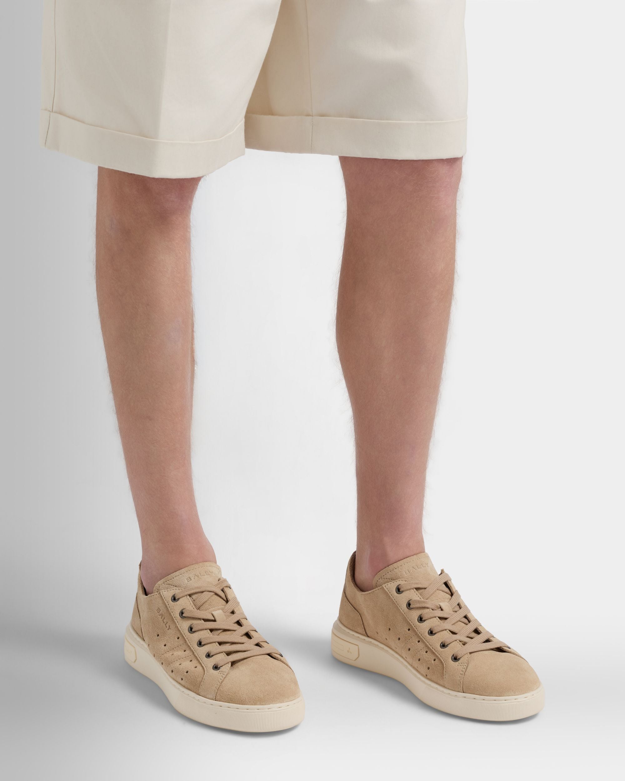 Bally Global - Sneaker Bally Lift In Pelle Scamosciata Light Beige - Beige