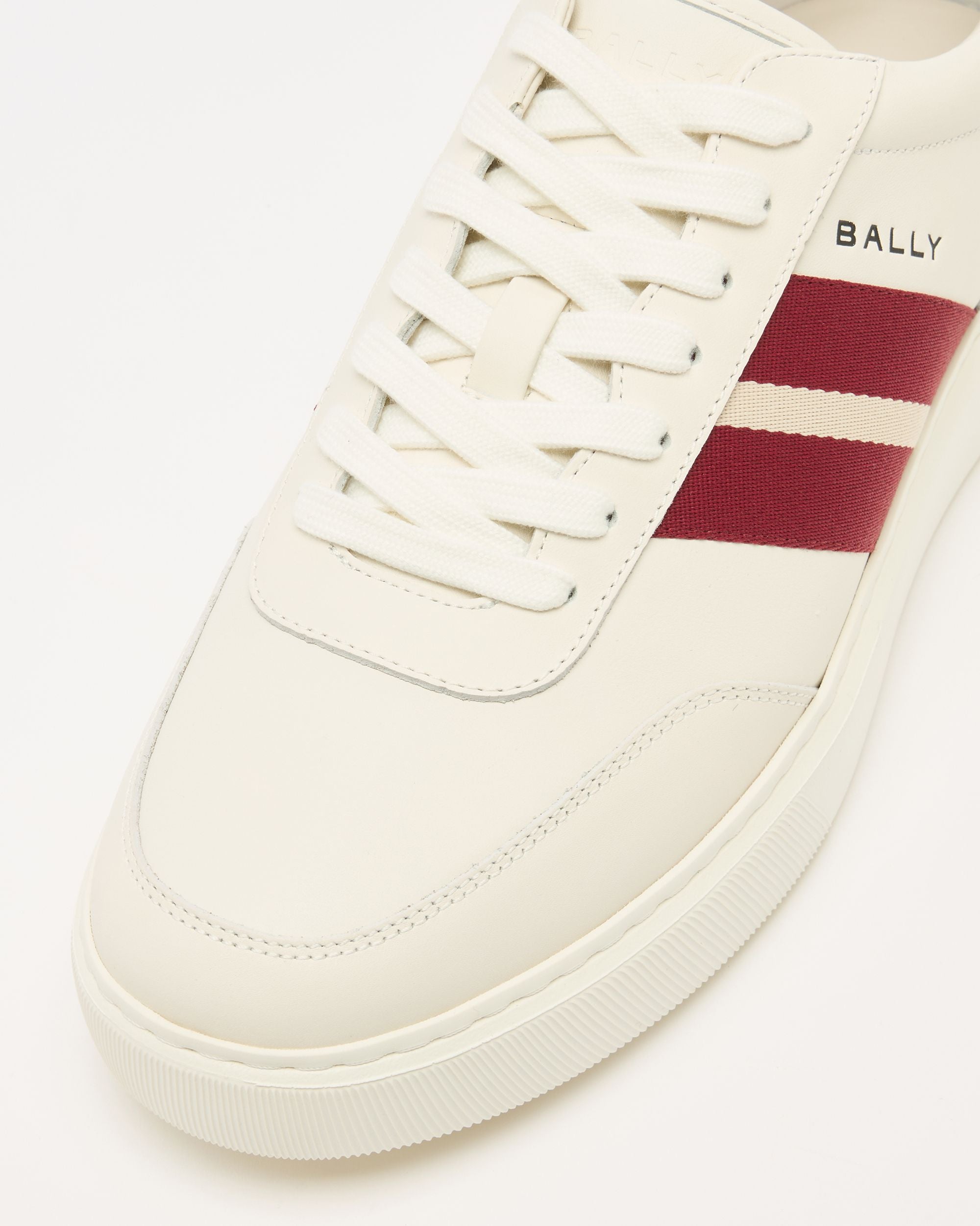 Bally Global - Bally Lift Sneaker in White and Red Leather - White