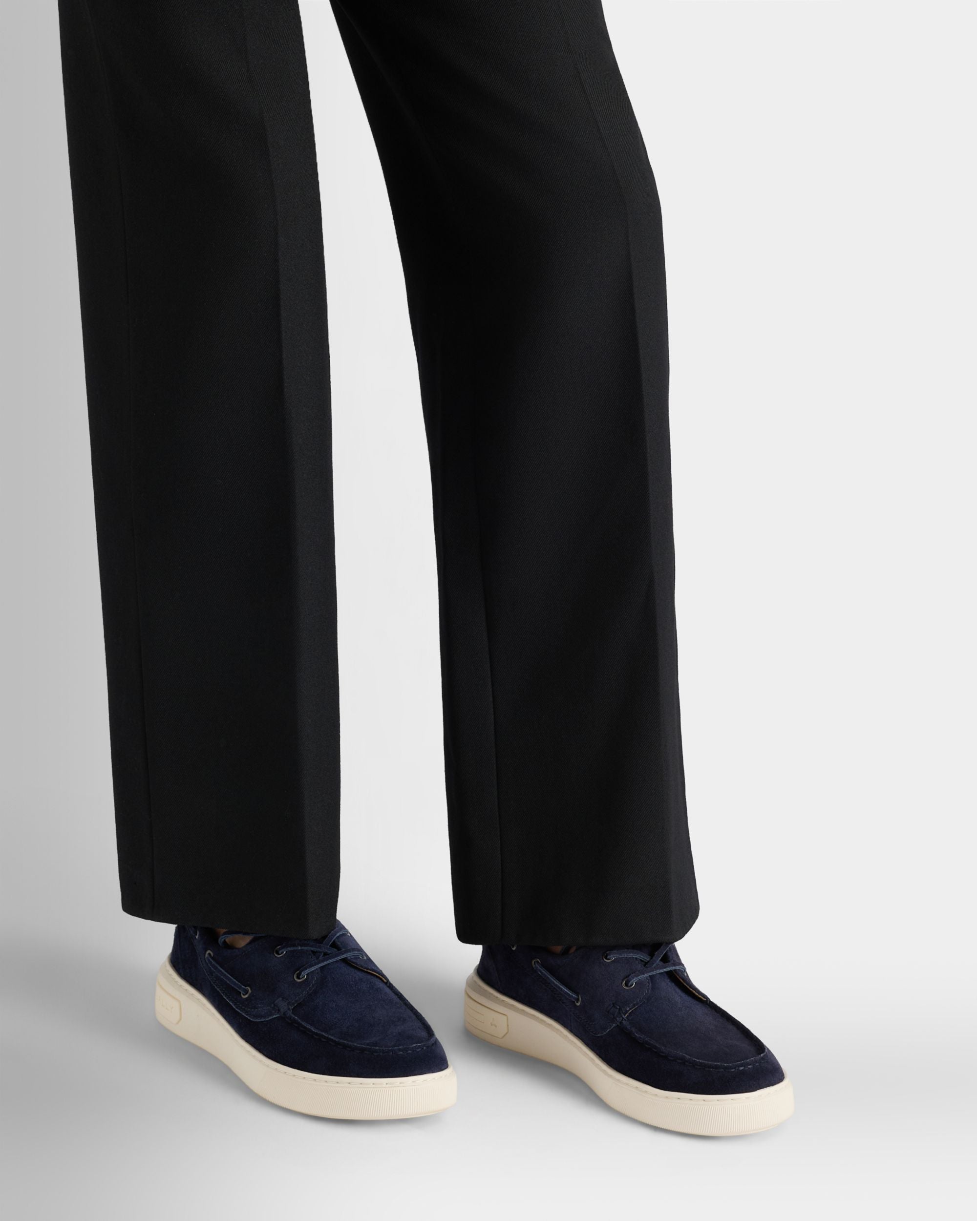 Bally Global - Sneaker Bally Lift en daim bleu marine - Bleu