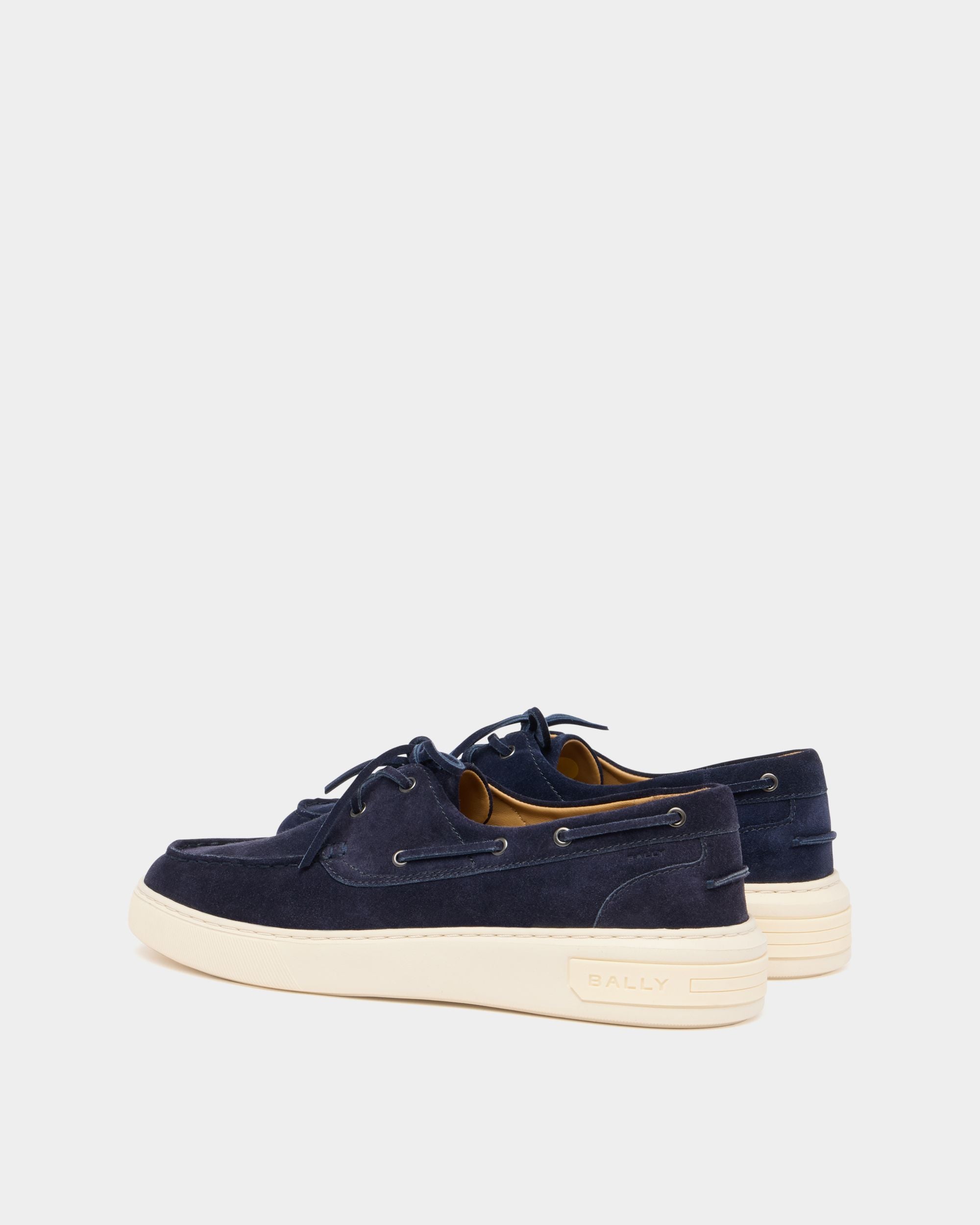 Bally Global - Sneaker Bally Lift en daim bleu marine - Bleu