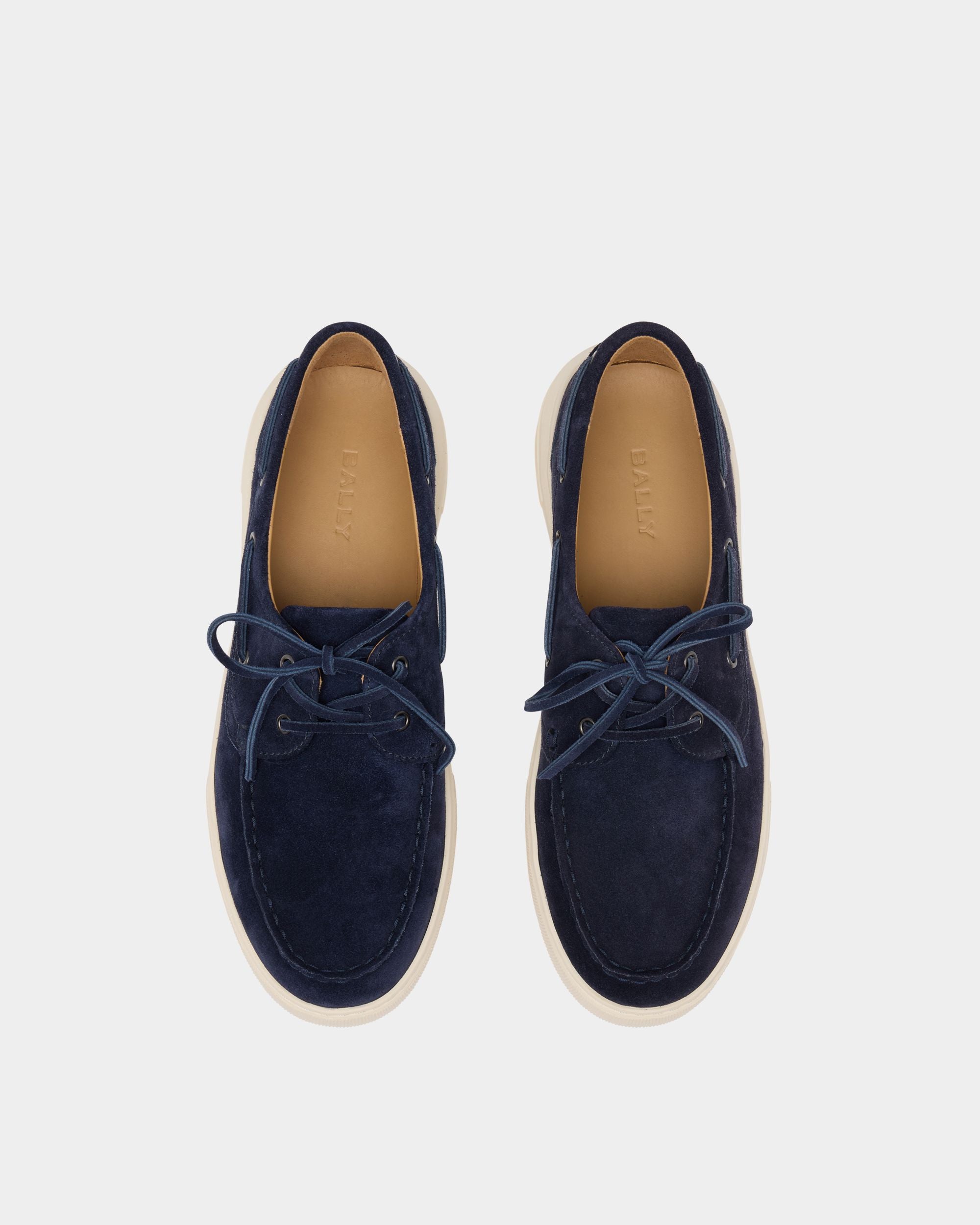 Bally Global - Sneaker Bally Lift en daim bleu marine - Bleu