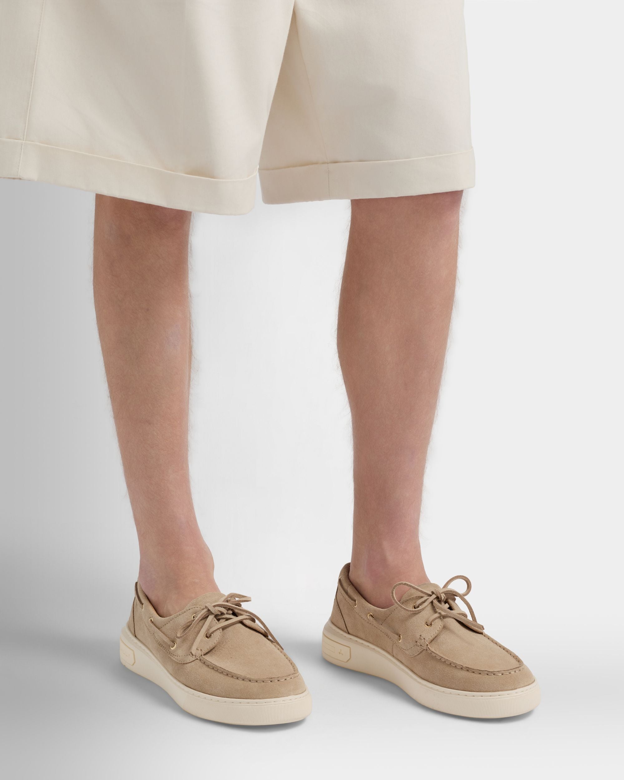 Bally Global - Sneaker Bally Lift In Pelle Scamosciata Light Beige - Beige