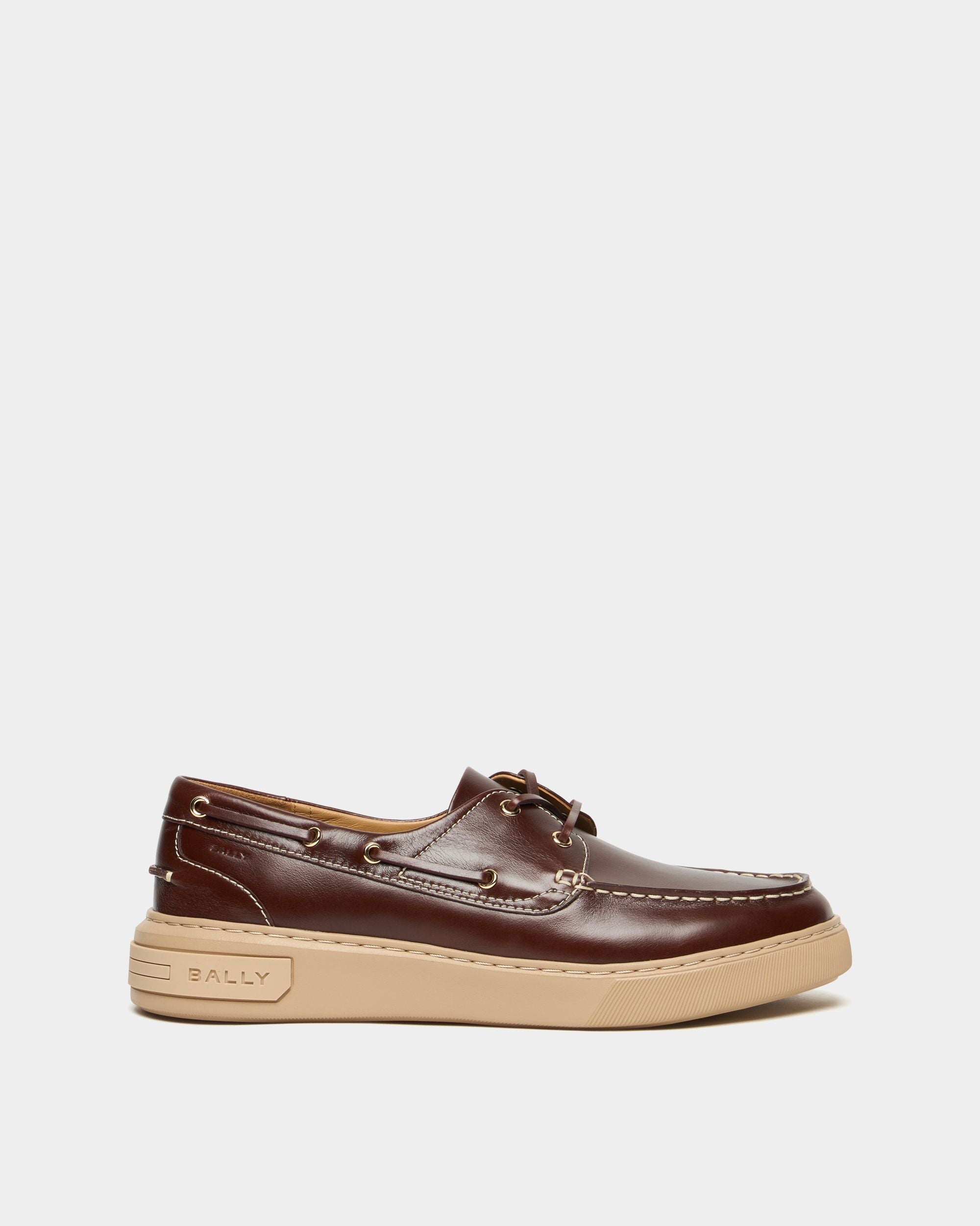 Bally Global - Sneaker Bally Lift en cuir marron ambré - Marron