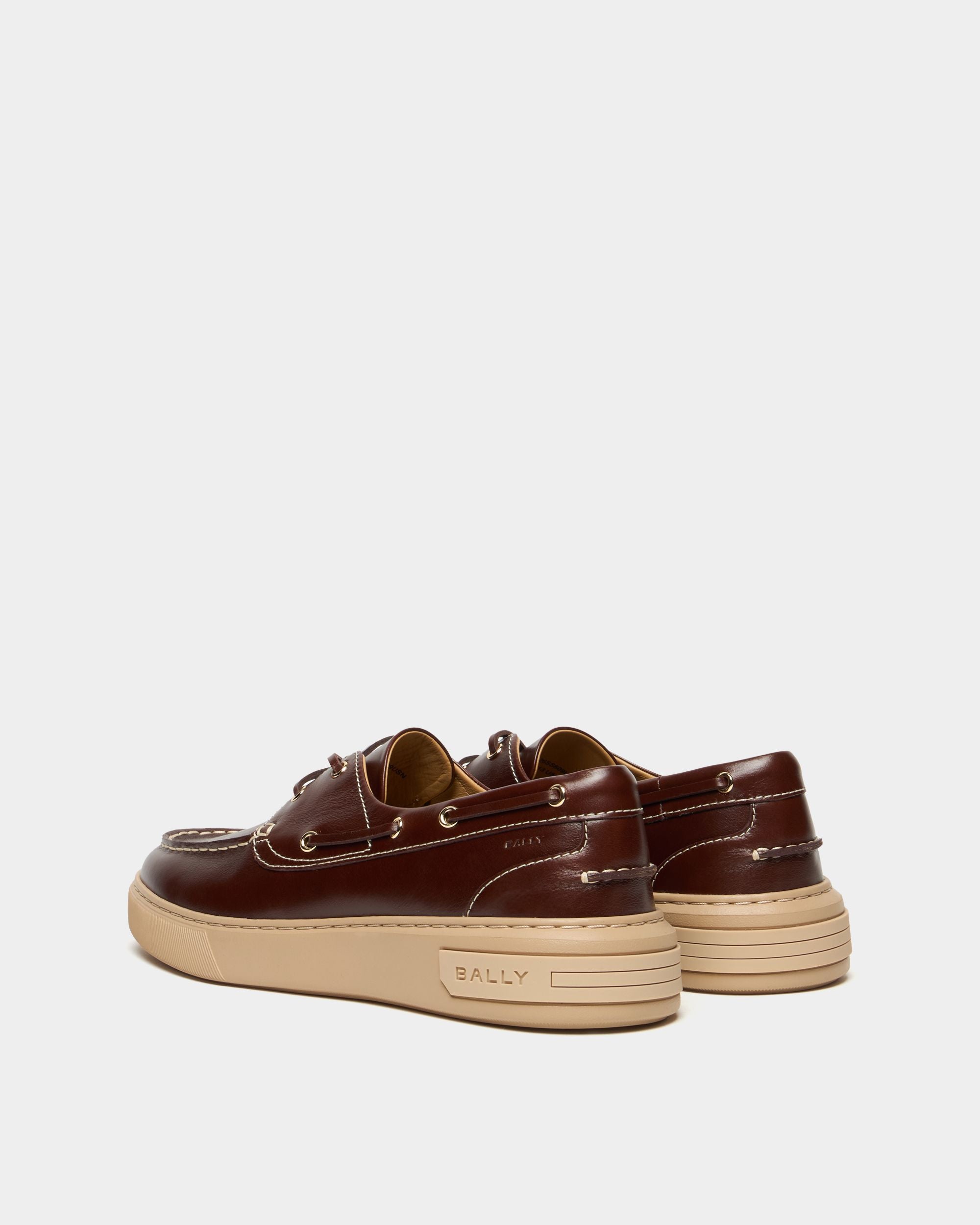 Bally Global - Sneaker Bally Lift en cuir marron ambré - Marron