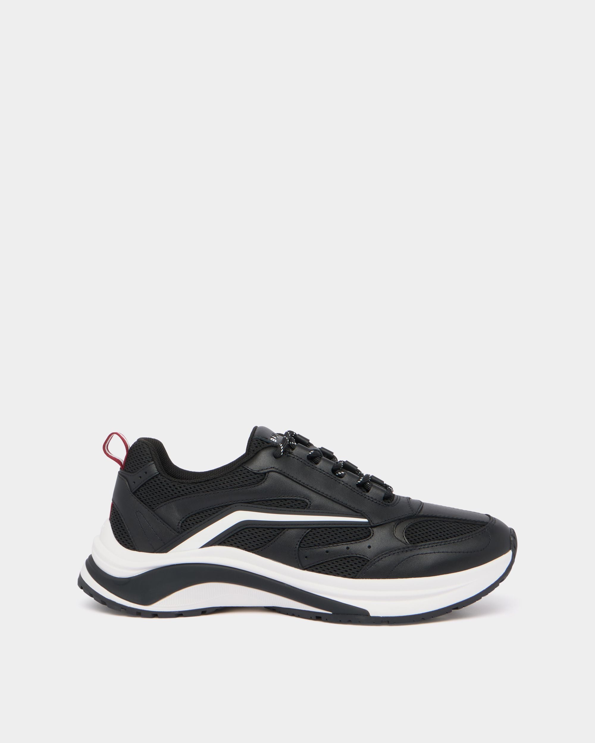 Bally Global - Sneakers Woge en cuir et tissu noir et blanc - Noir