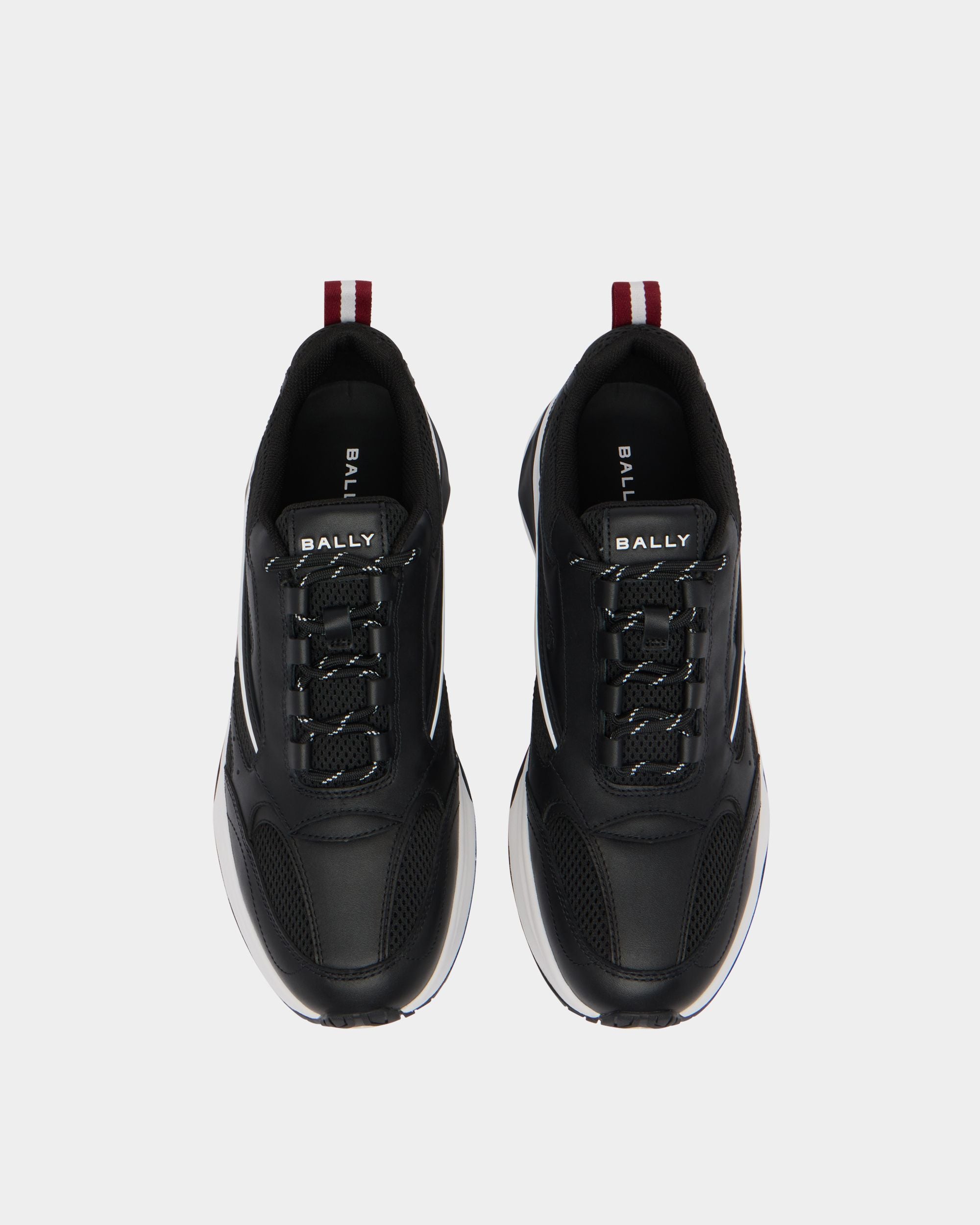 Bally Global - Sneakers Woge en cuir et tissu noir et blanc - Noir