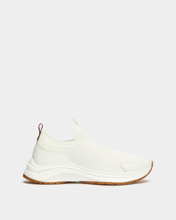 Sneaker Woge aus weißem Gewebe