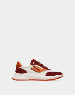 Demmy Mesh & Leather Sneakers In Heritage Red & White