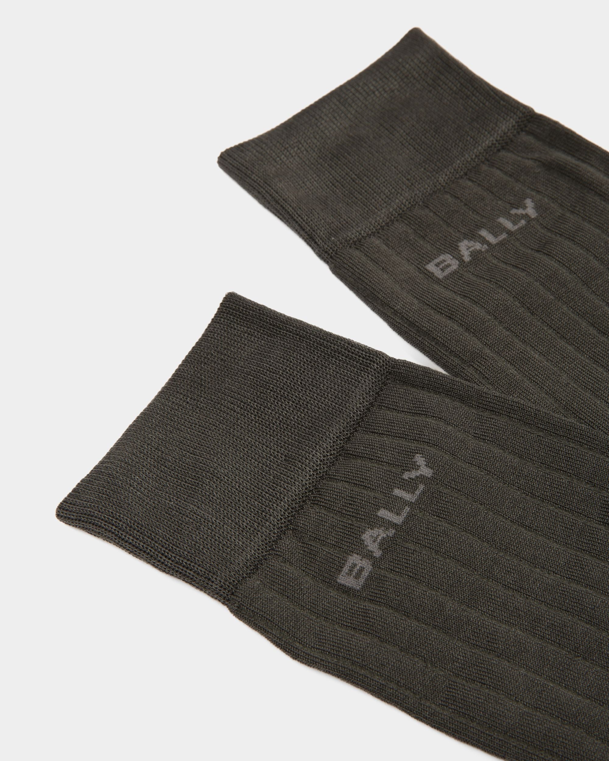Bally Global - Socken aus Baumwollstrick in Grau - Grey