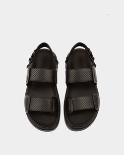 Jaron Sandalias En Piel De Color Negro