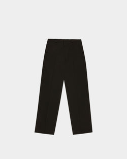 Wool Mix Trousers In Black