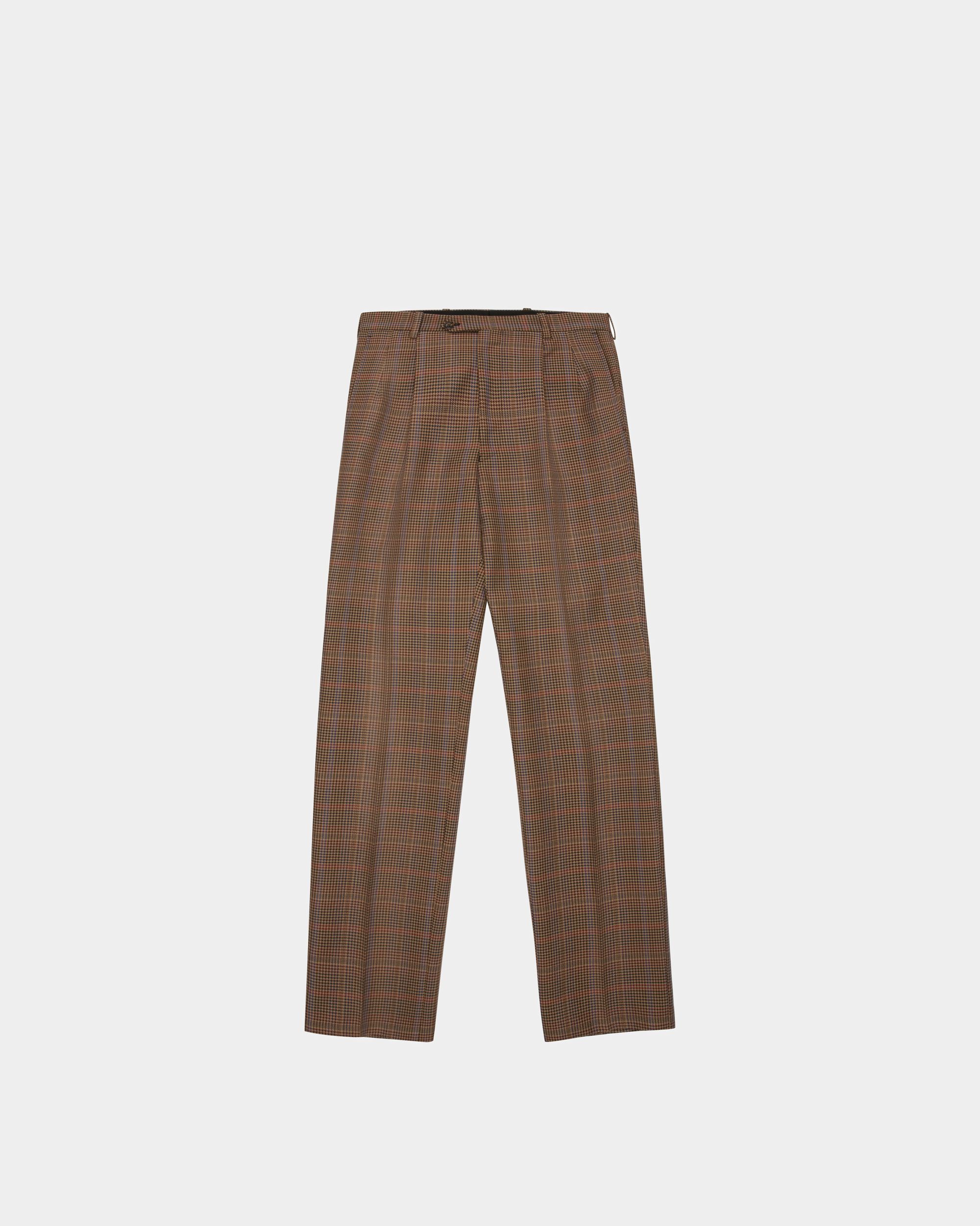 Bally Global - Pantalone Dal Taglio Sartoriale A Gamba Dritta Plaid In Lana Multicolore - Multicolore