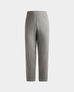 Drawstring Sweatpants In Gray Melange Cotton