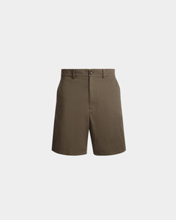 Adrien Brody Travel Collection Shorts In Military Green Cotton