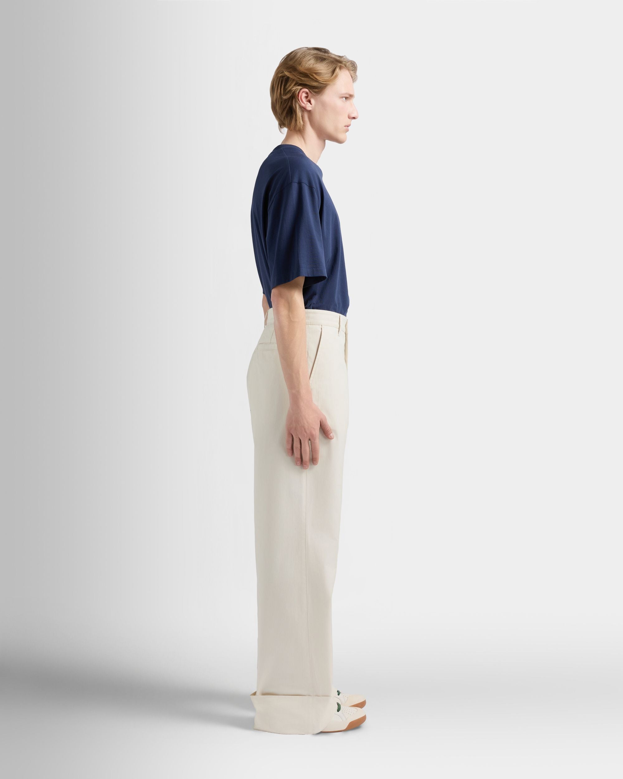 Bally Global - Tennis Pants in Ivory Cotton - White