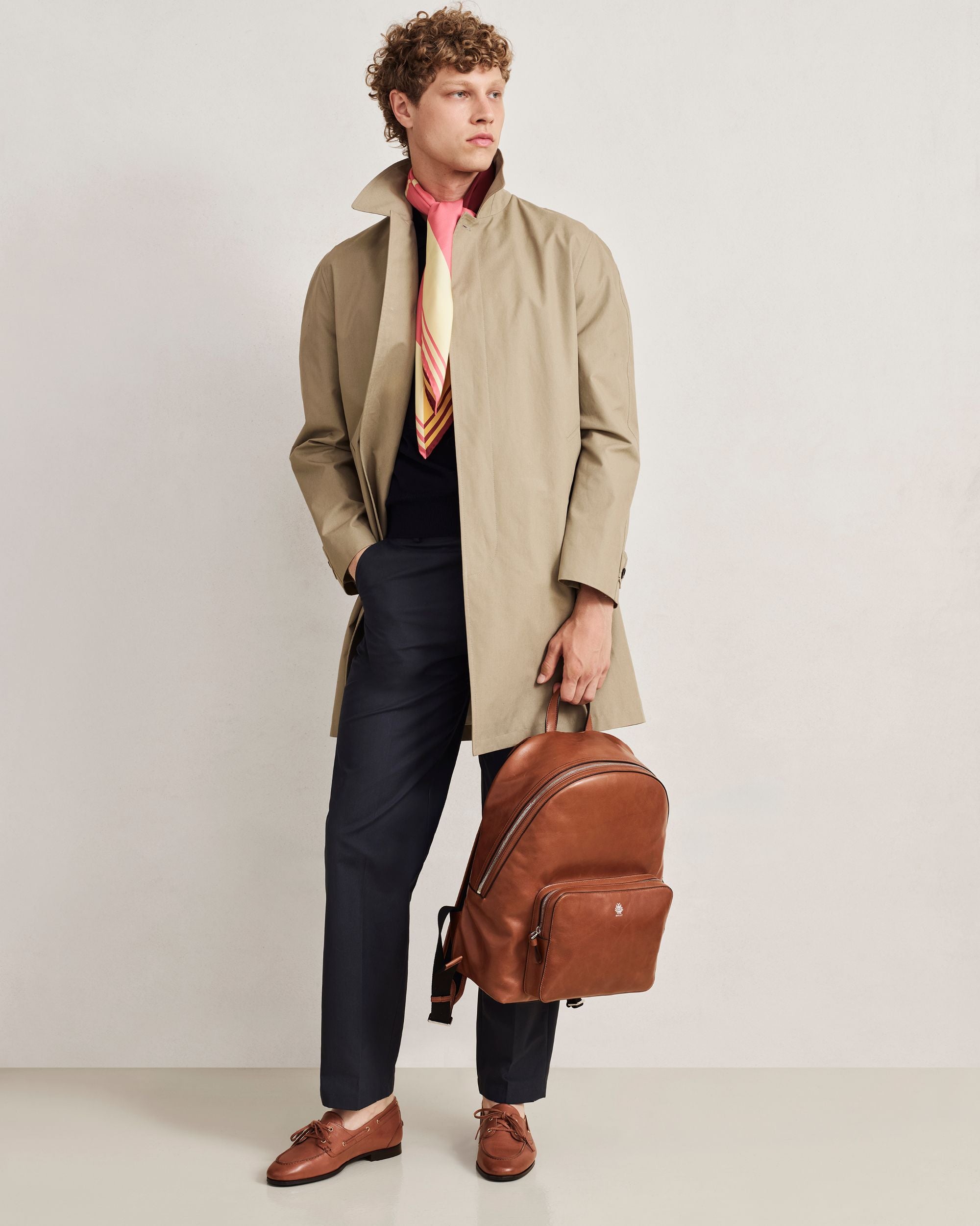 Bally Global - Pantalones chinos de algodón azul marino - Azul