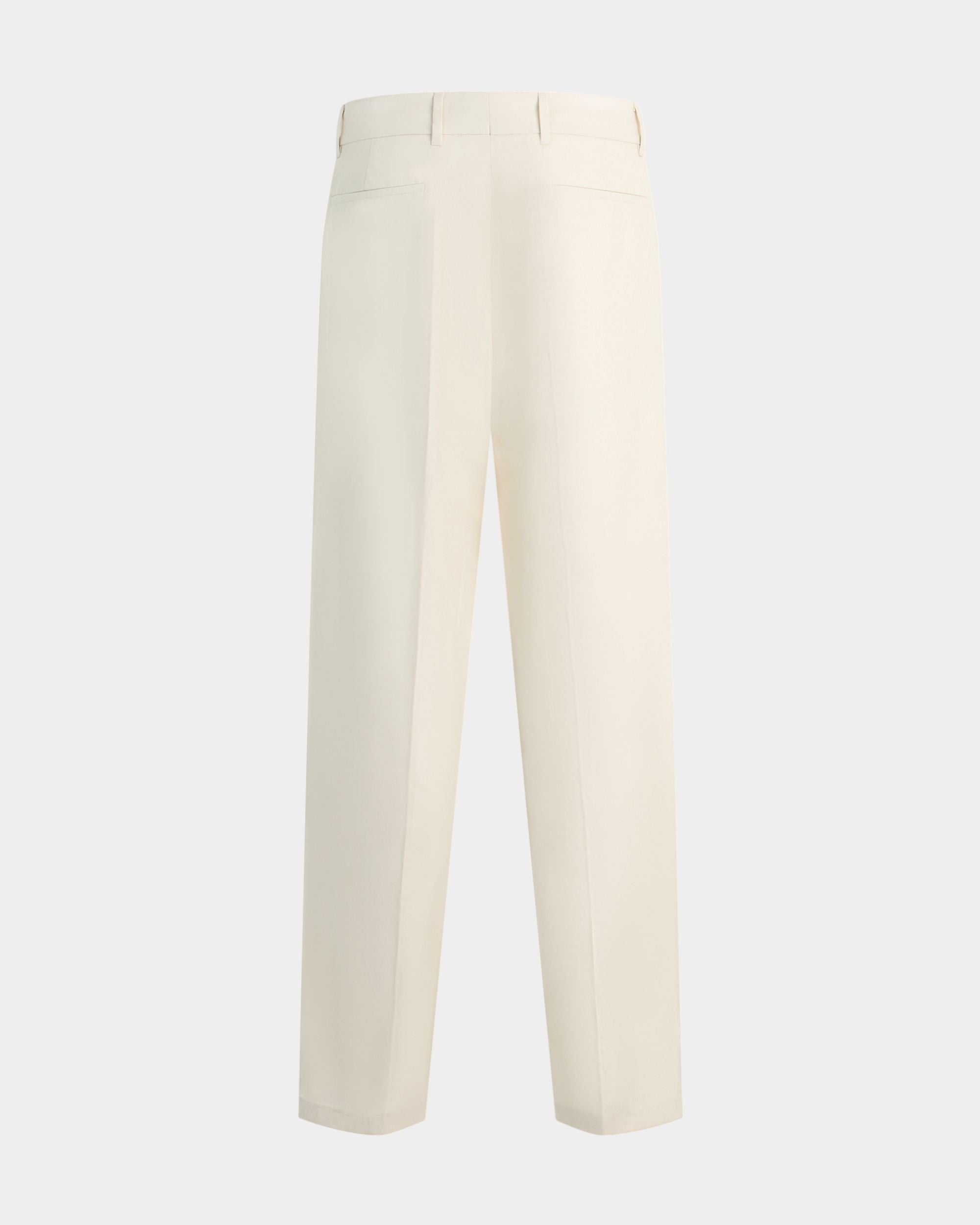 Bally Global - Pantalon chino en coton ivoire - Blanc