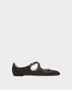 Chaussure À Talon Plat Ballyrina À Paillettes Noires