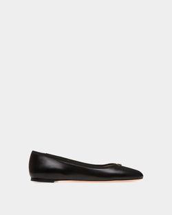 Ballyrina Flat In Black Nappa Leather