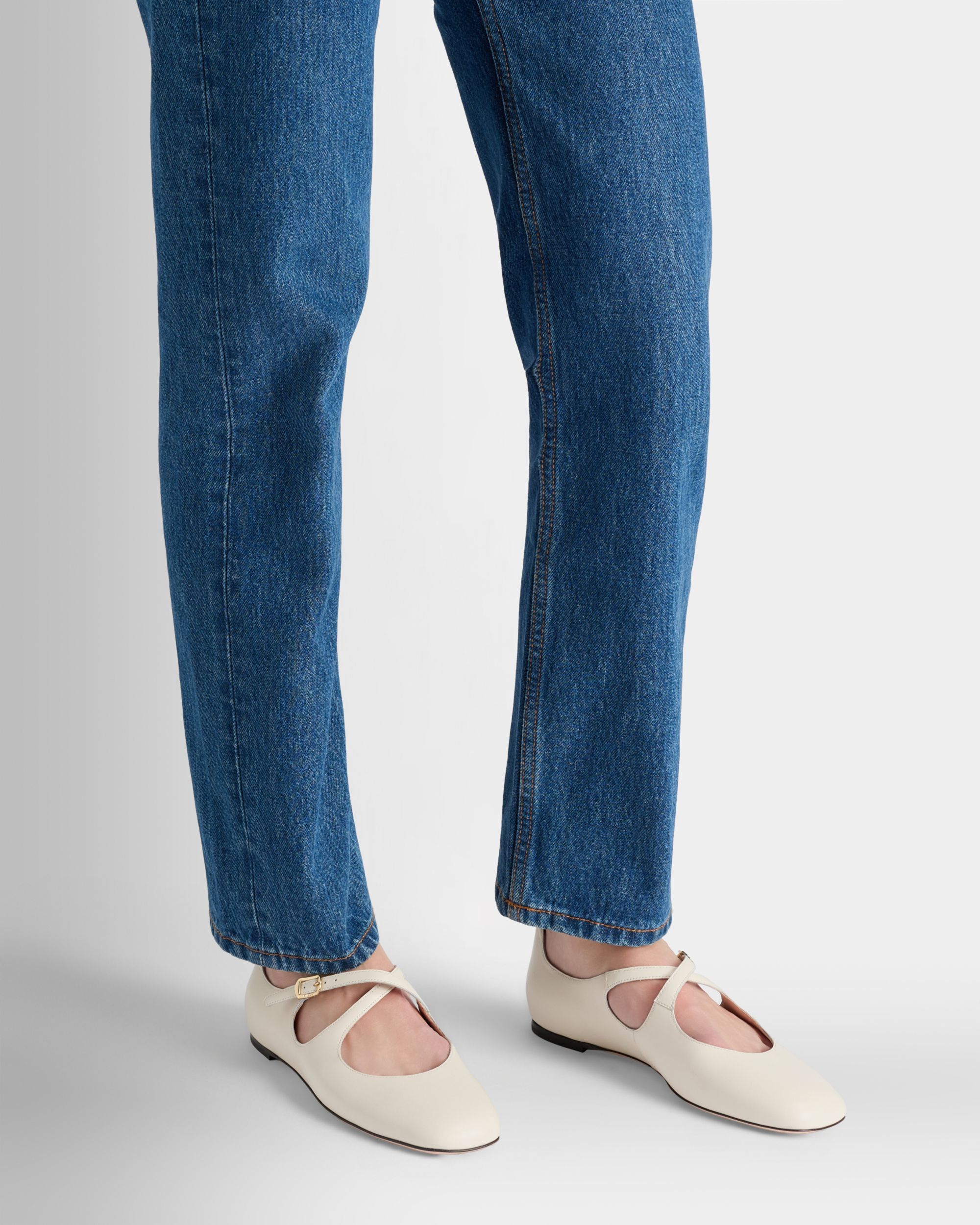 Bally Global - Ballyrina Ballerina Aus Weißem Leder - Weiß