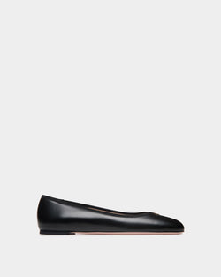 Ballyrina Flat in Black Leather