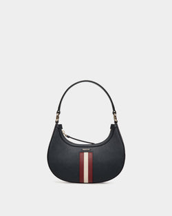 Crossbody Bag in Blue Embossed Leather
