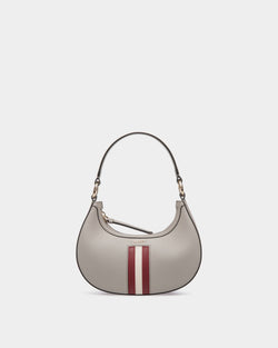 Crossbody Bag in Beige Embossed Leather