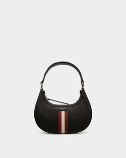 Crossbody Bag in Black Embossed Leather