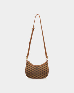 Pennant Mini Crossbody Bag In Brown Pennant Motif