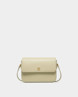 Emblem Small Crossbody Bag In Light Green Leather