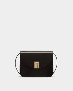 Ollam Crossbody Bag in Black Brushed Leather