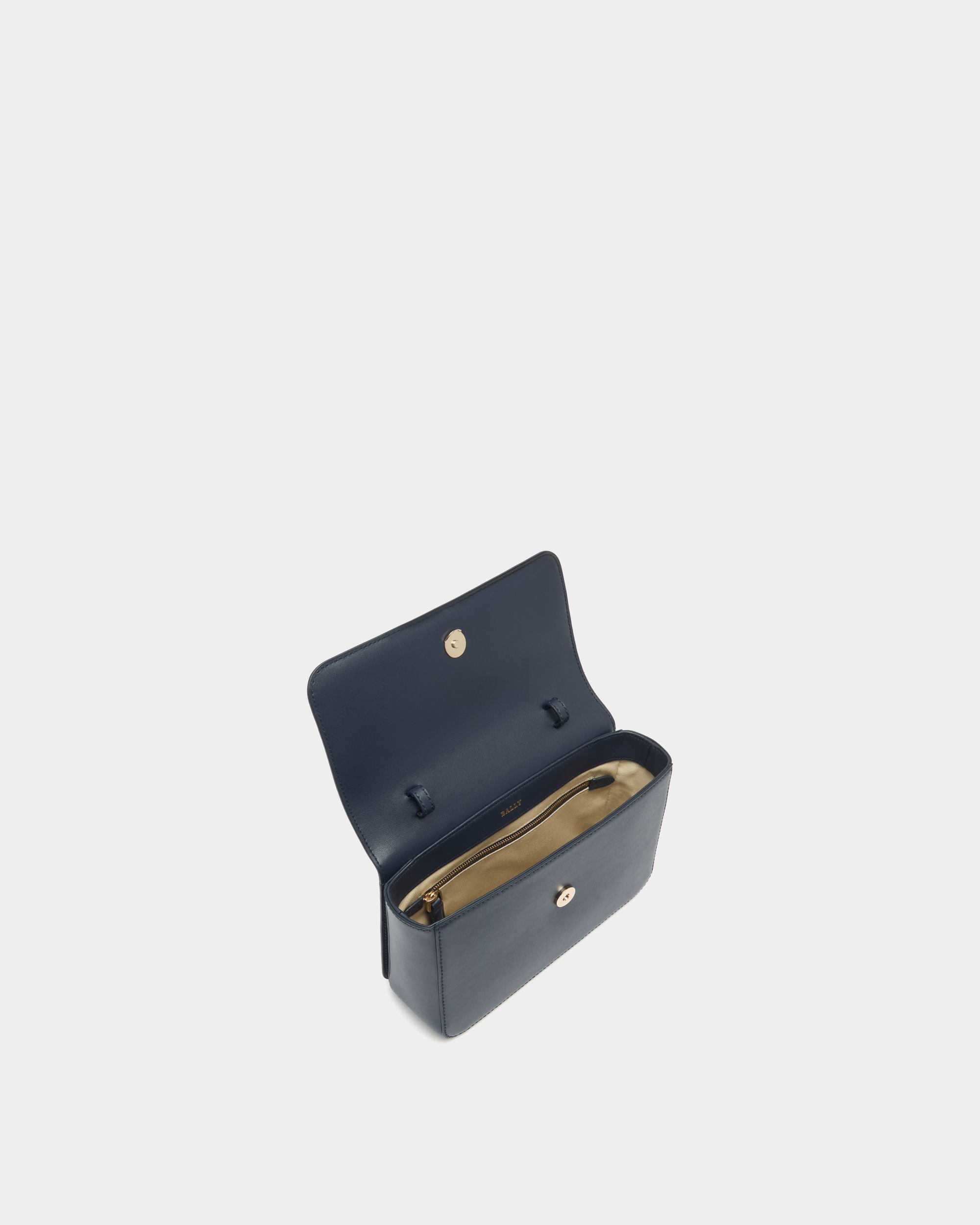 Bally Global - Crossbody Bag In Blue Leather - Blue