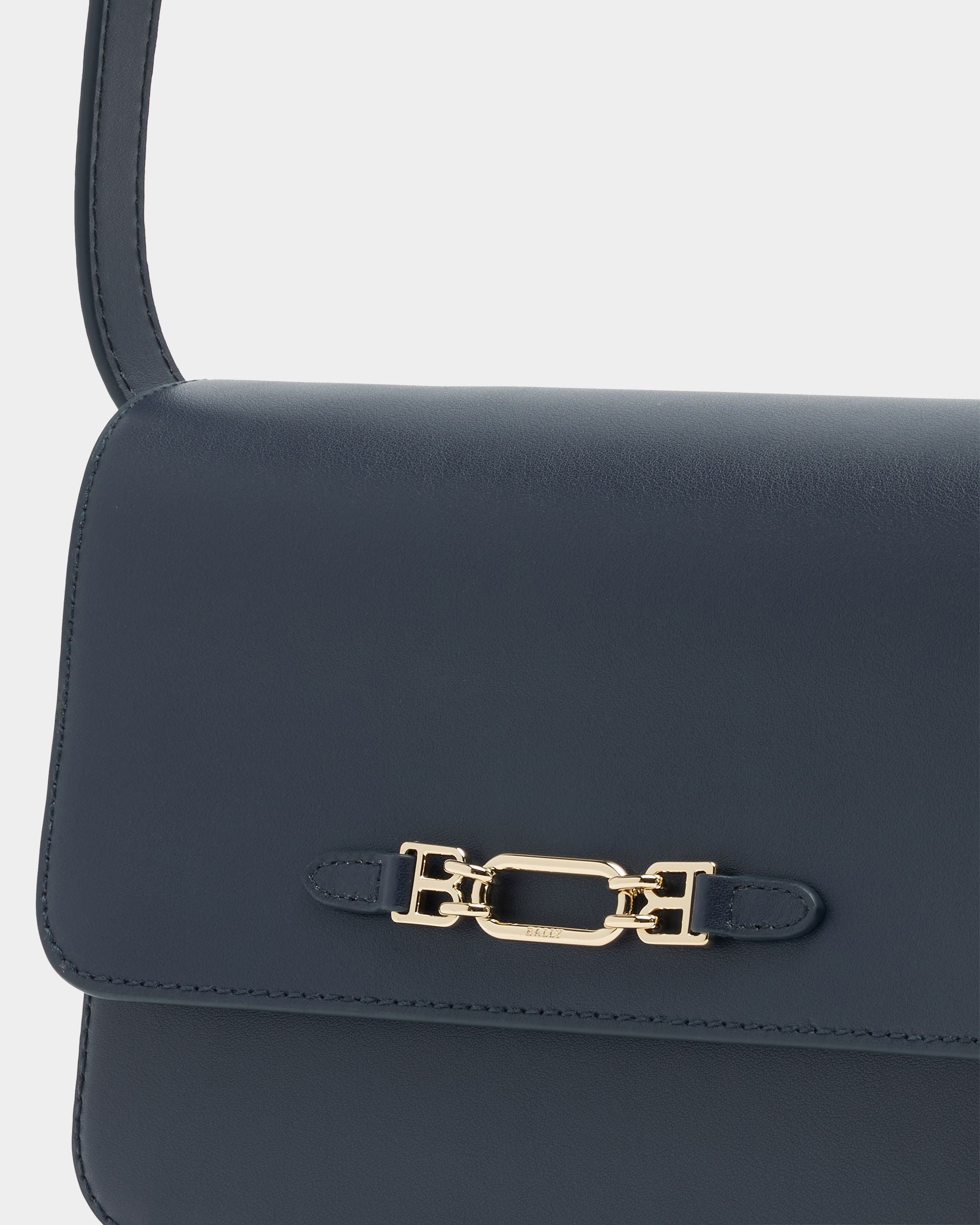Bally Global - Crossbody Bag In Blue Leather - Blue