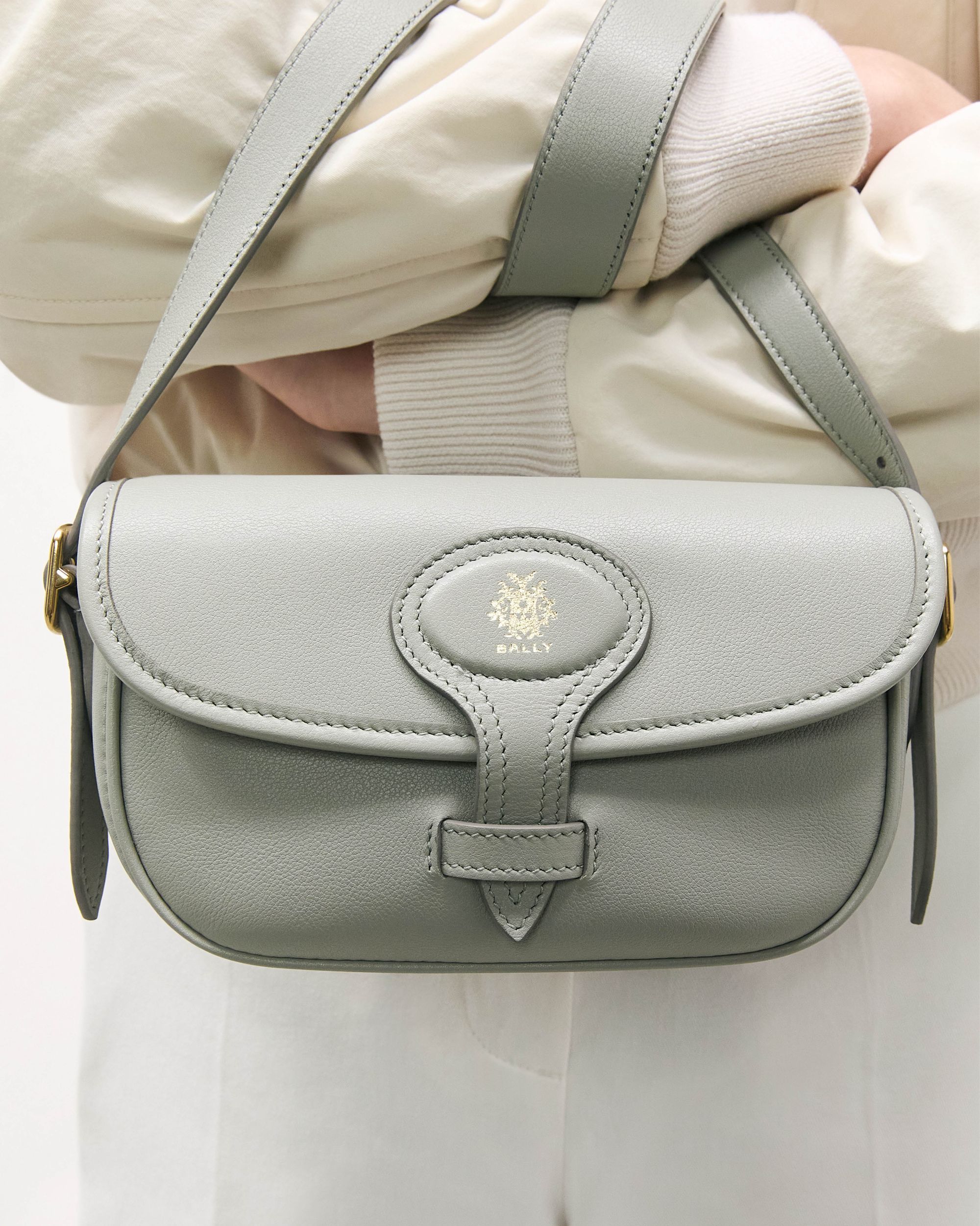 Bally Global - Minisac Beckett En Cuir Glacier Grey - Gris