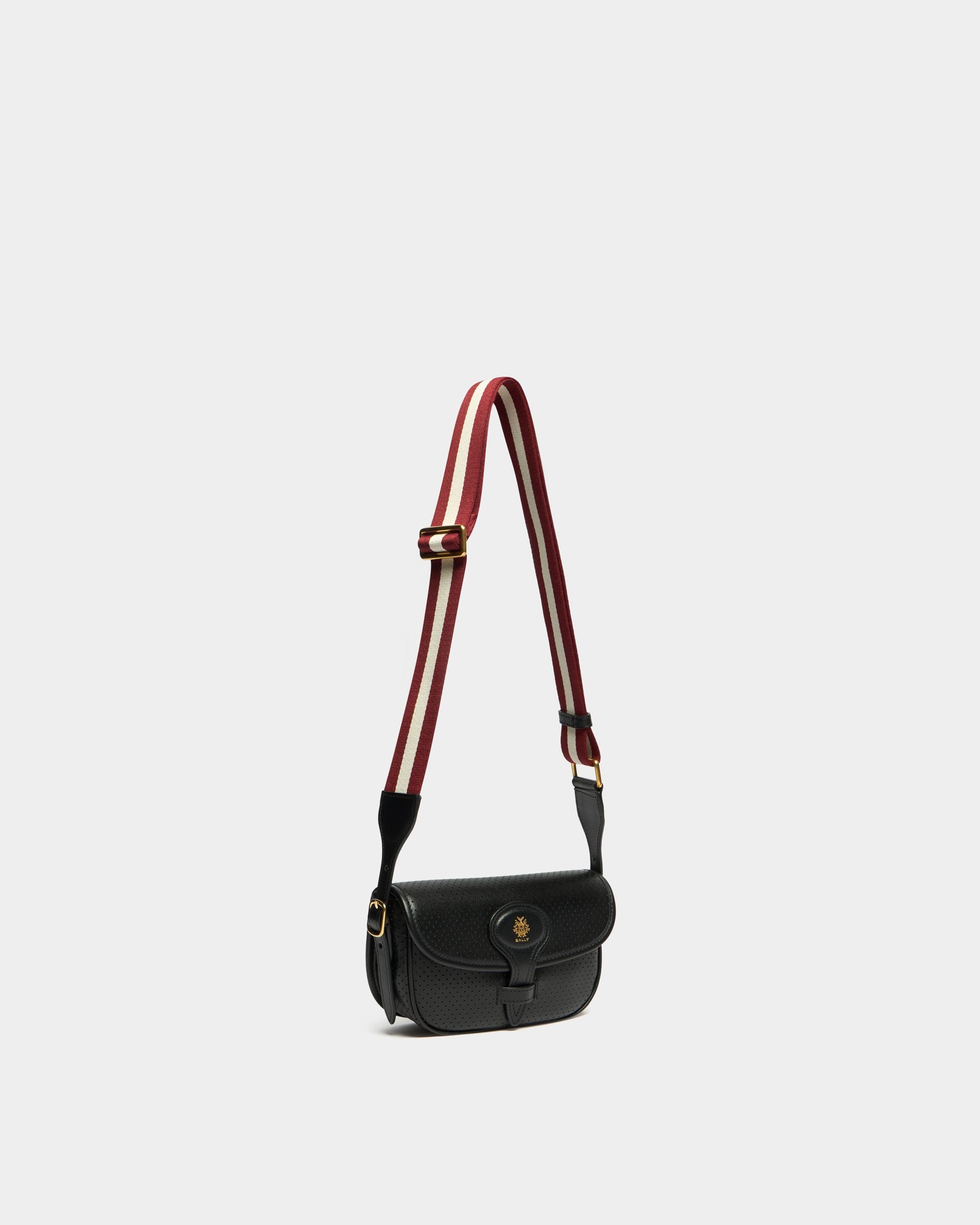 Bally Global - Beckett Minibag in Black Perforated Leather - Black