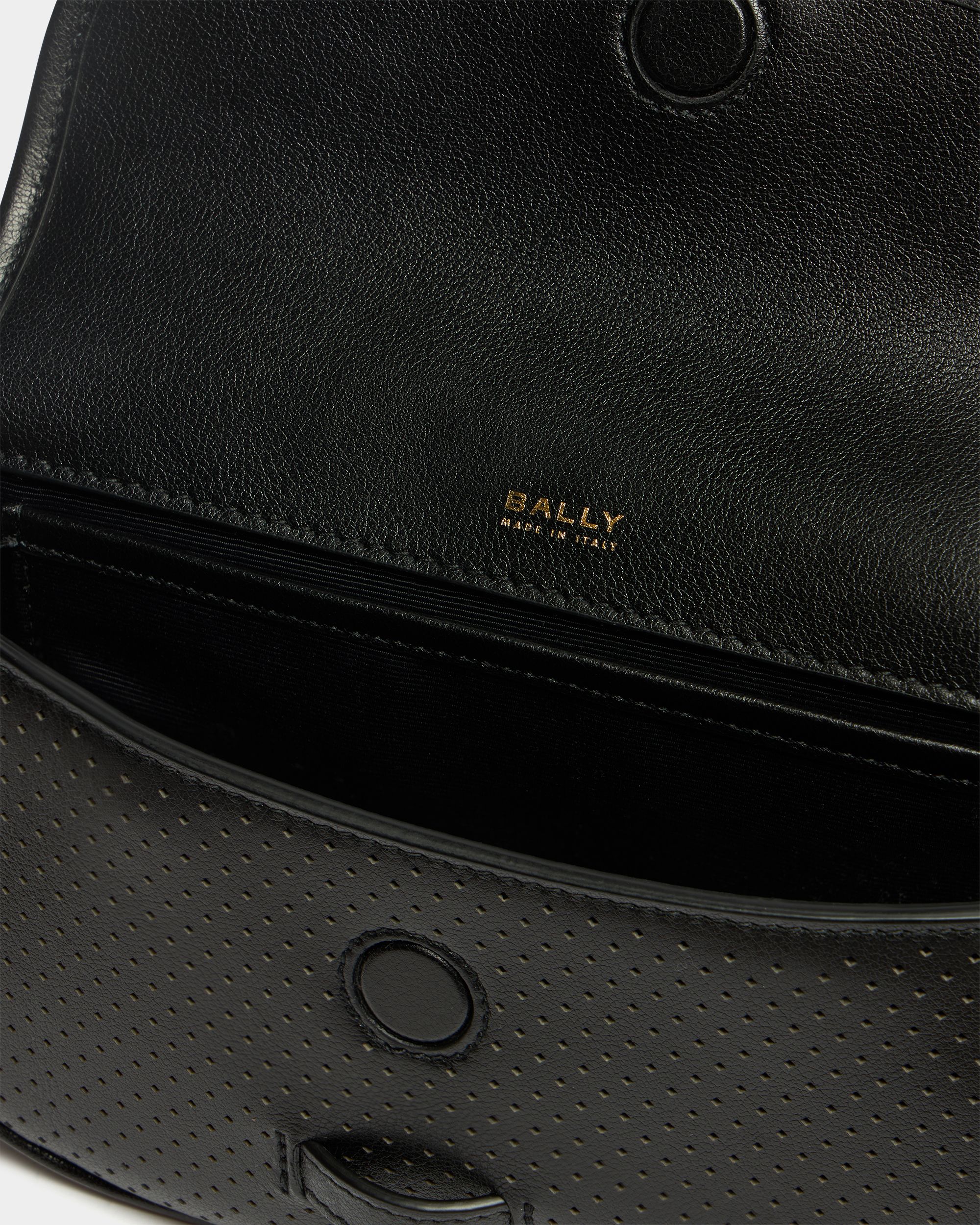 Bally Global - Beckett Minibag in Black Perforated Leather - Black