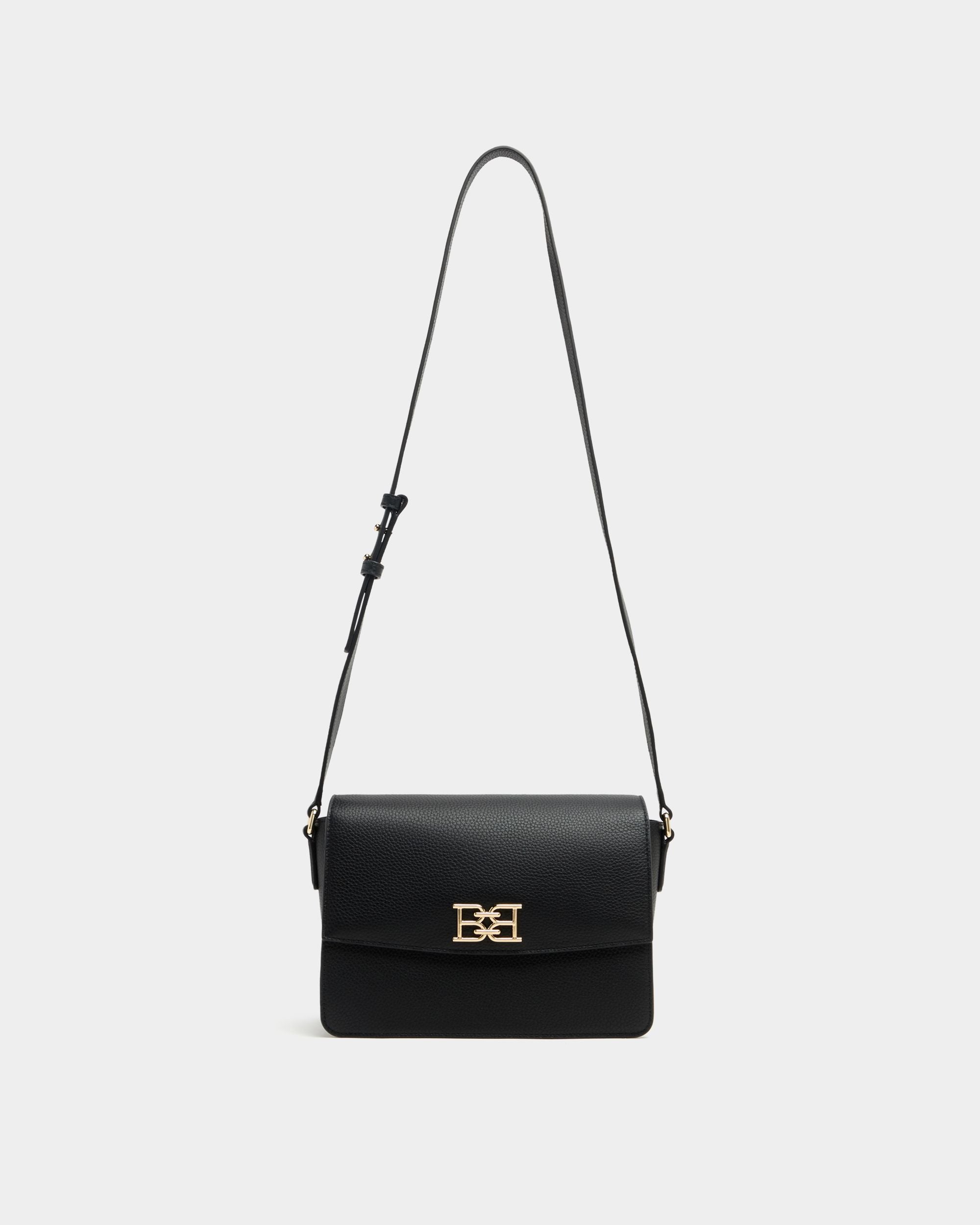 Bally Global - Umhängetasche aus genarbtem Leder in Schwarz - Black