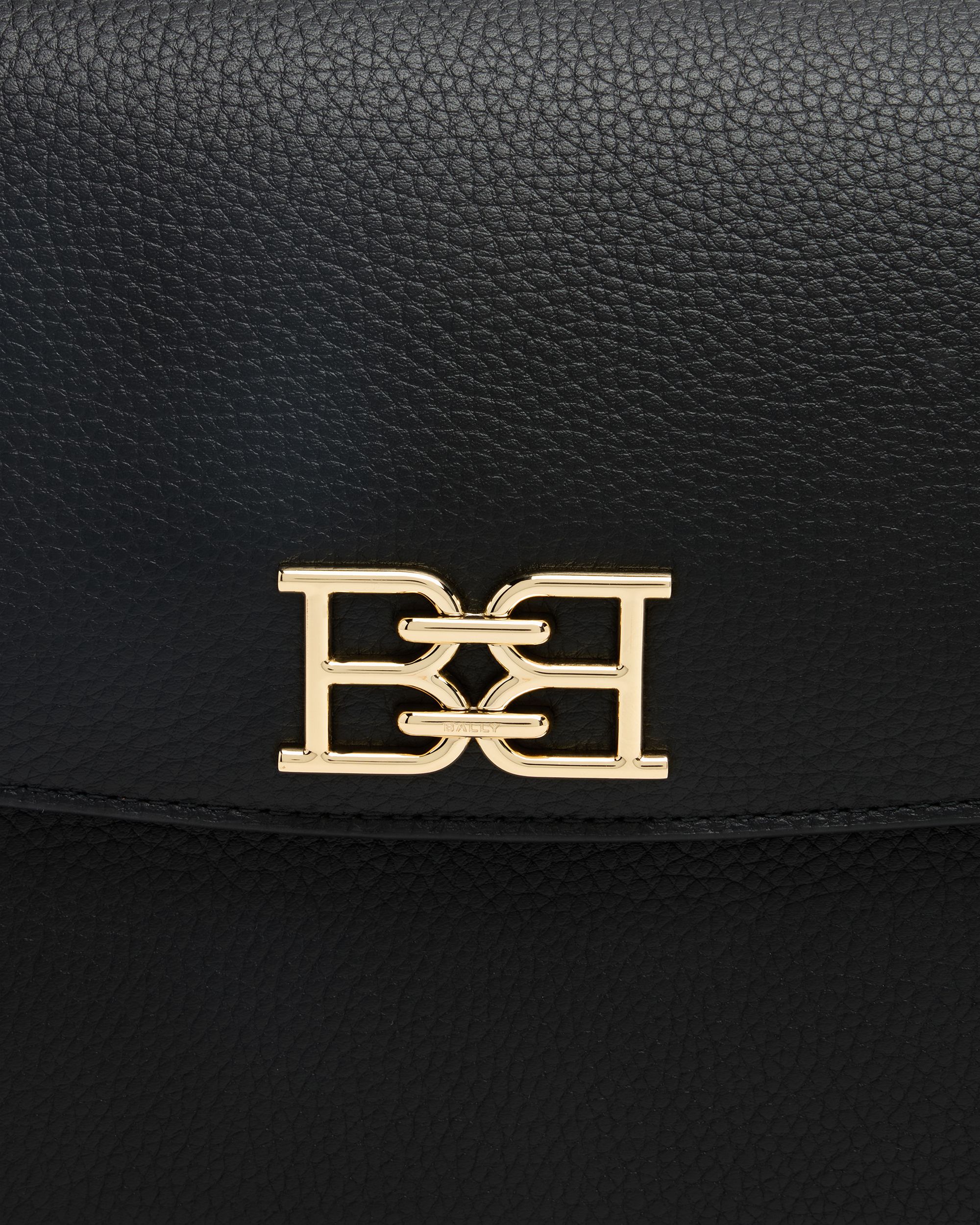 Bally Global - Umhängetasche aus genarbtem Leder in Schwarz - Black