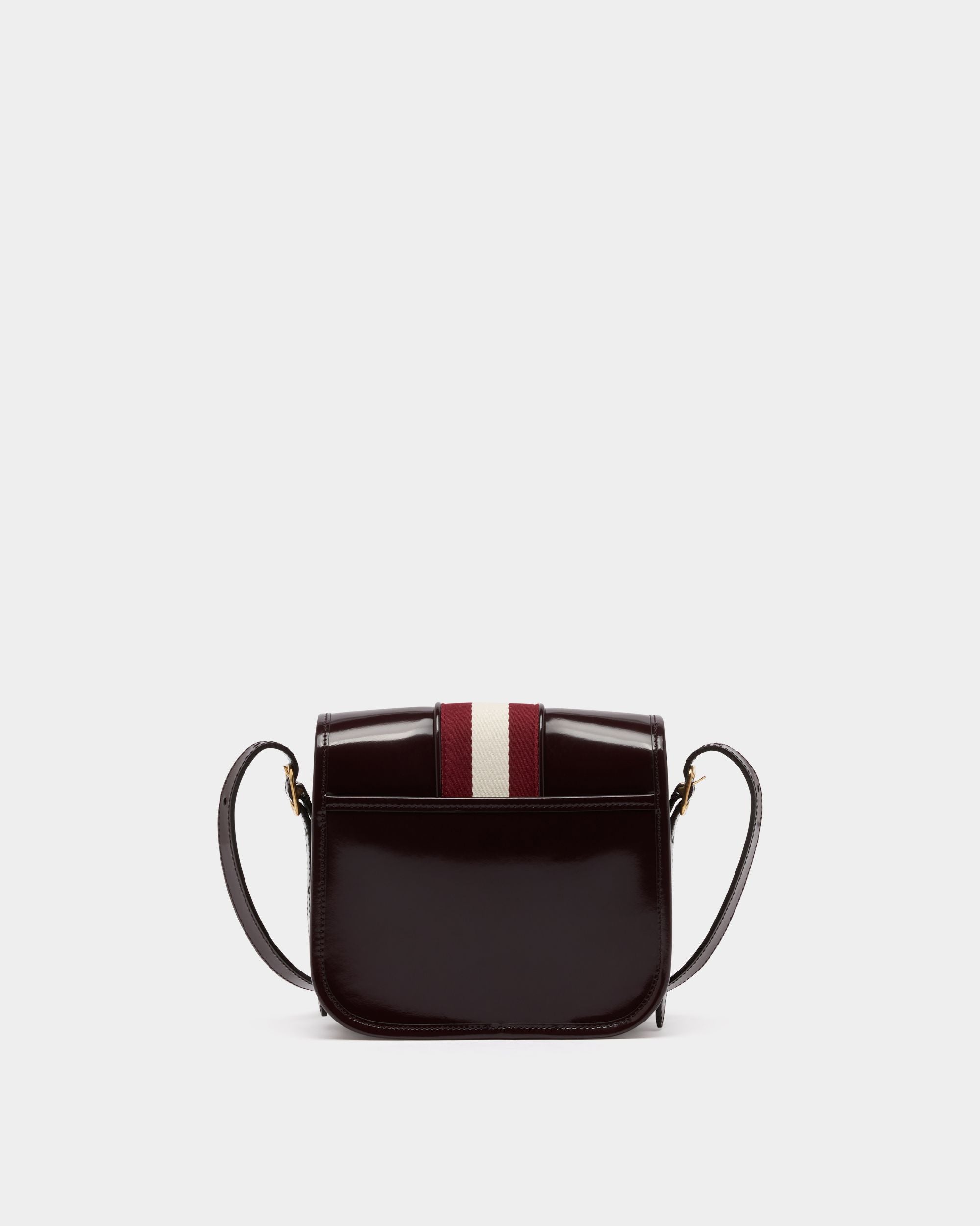 Bally Global - Beckett Small Crossbody Bag in Deep Burgundy Brushed Leather With a Bally Ribbon - Burgundy