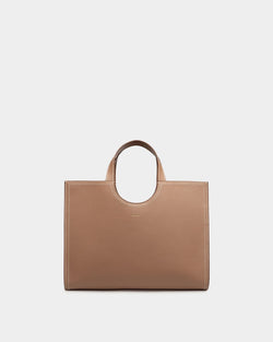 Easy Bally Tote Bag in Praline Beige Leather
