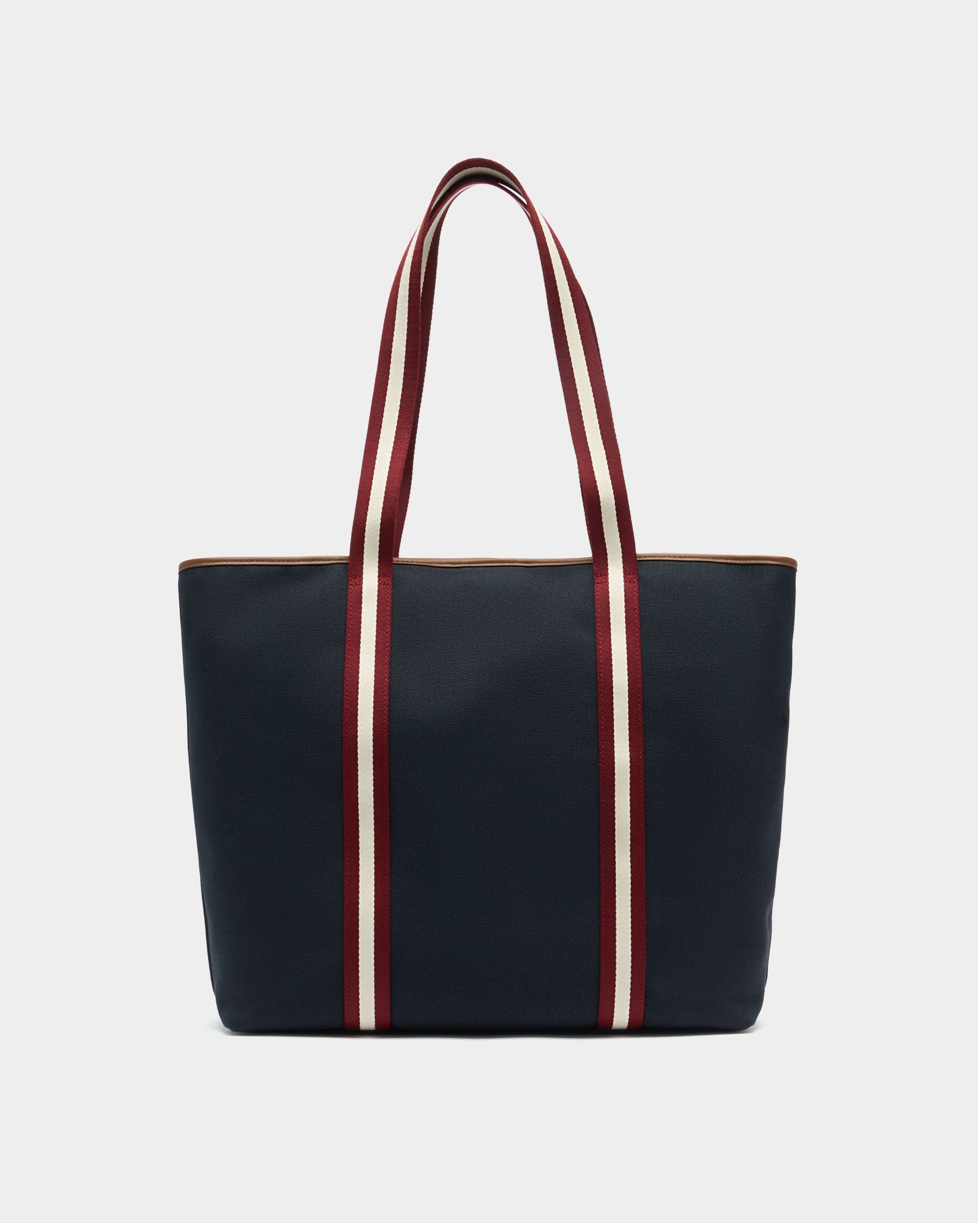 Bally Global - Edelbliss Tote Bag in Navy Blue Canvas with Bally Ribbon - Blue